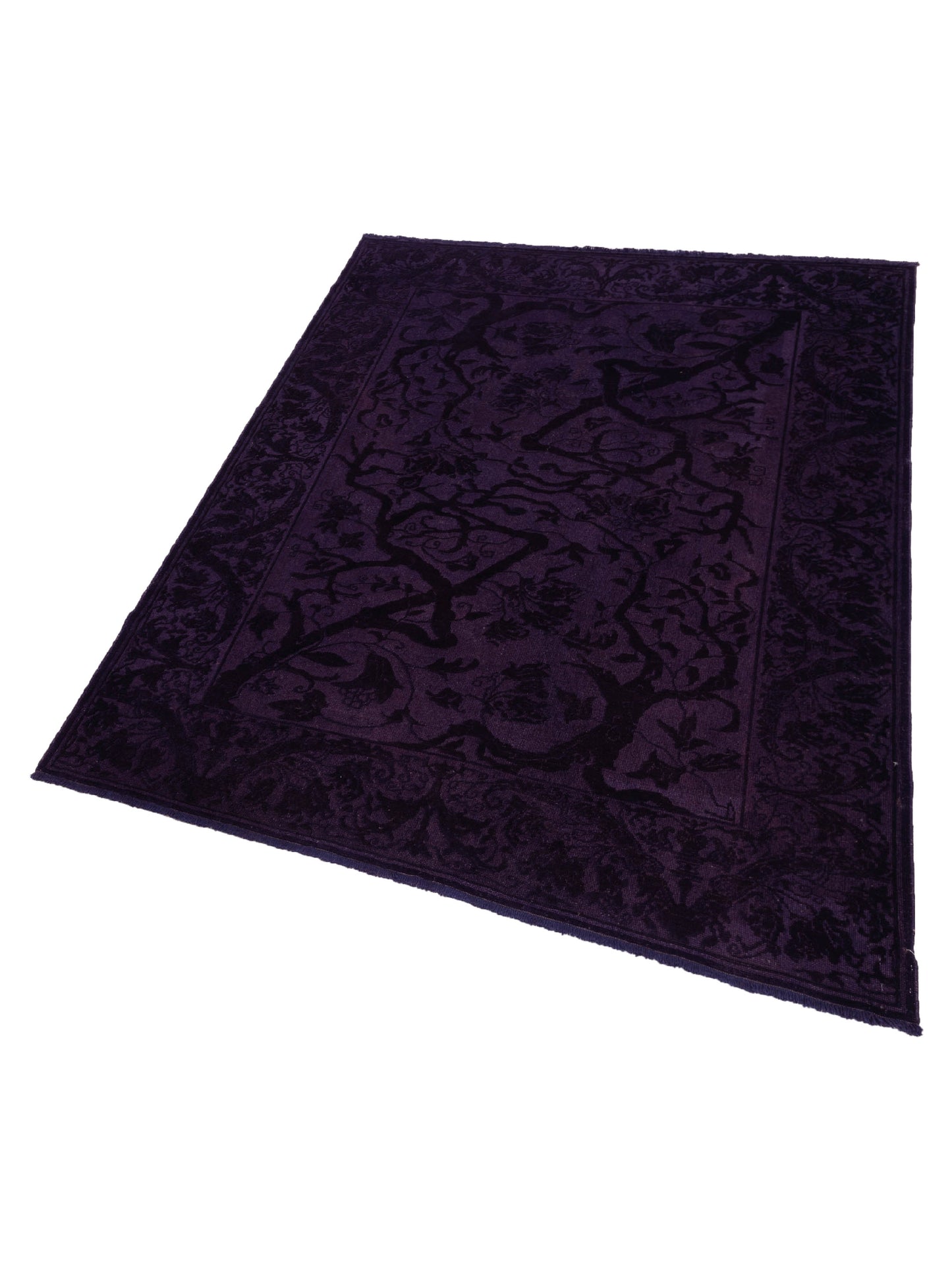 Vintage 108119 Purple 6.6x8.4 Hand Knotted Rug