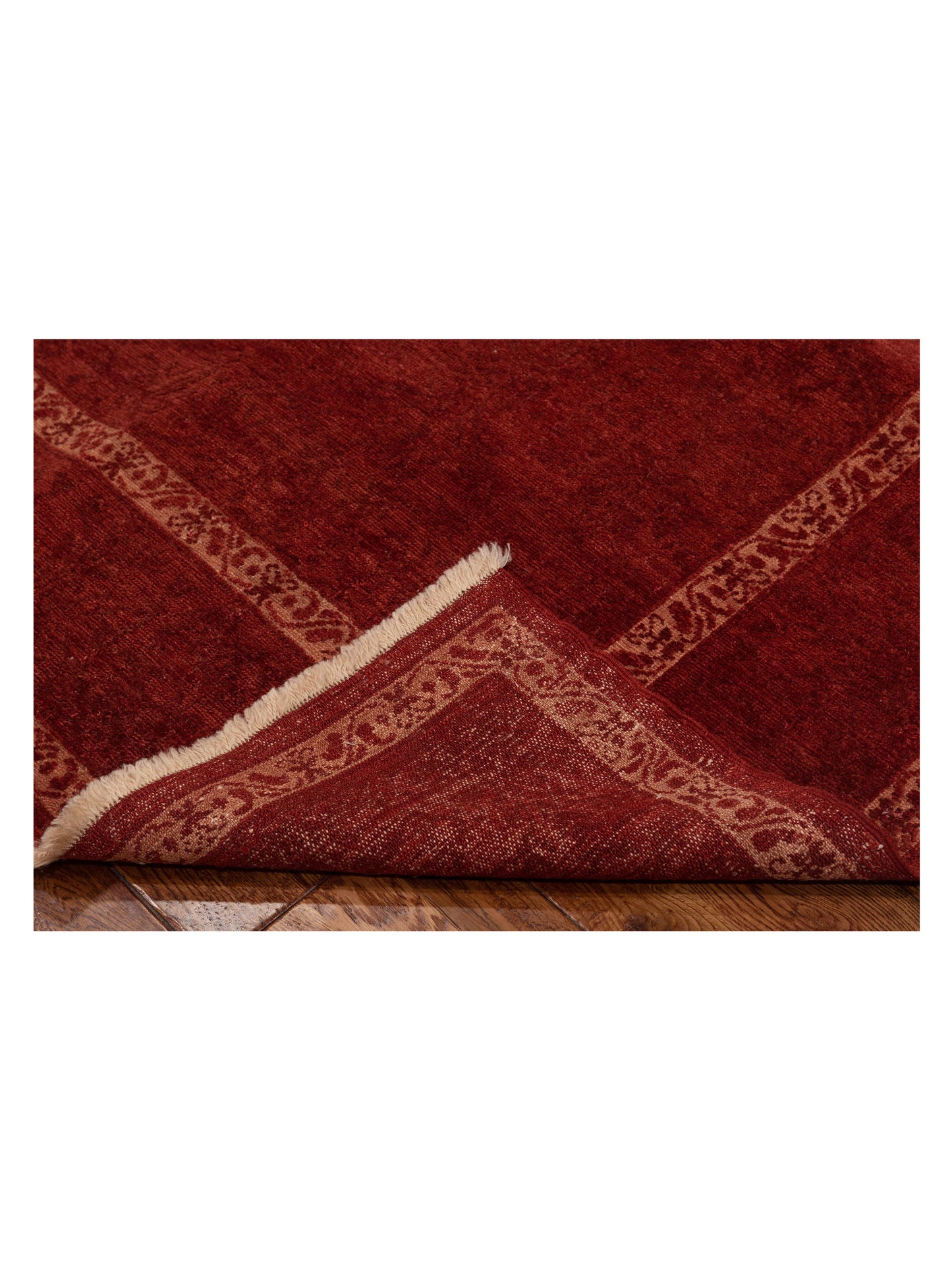 Defne Begonia Red Red 6.2x8.11 Hand Knotted Rug