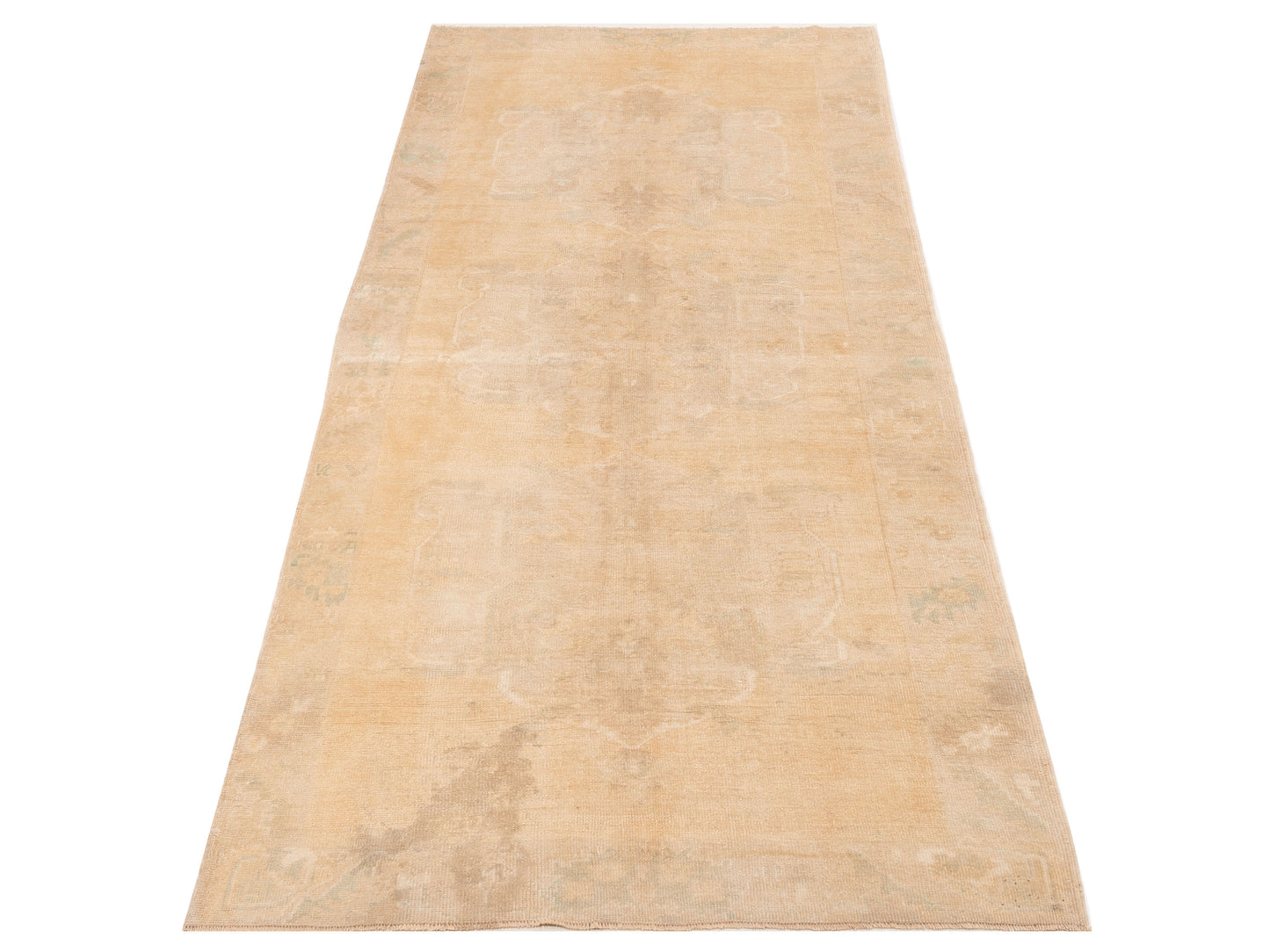 Old Anatolian 121851 Beige Beige 5.1x11.8 Hand Knotted Rug