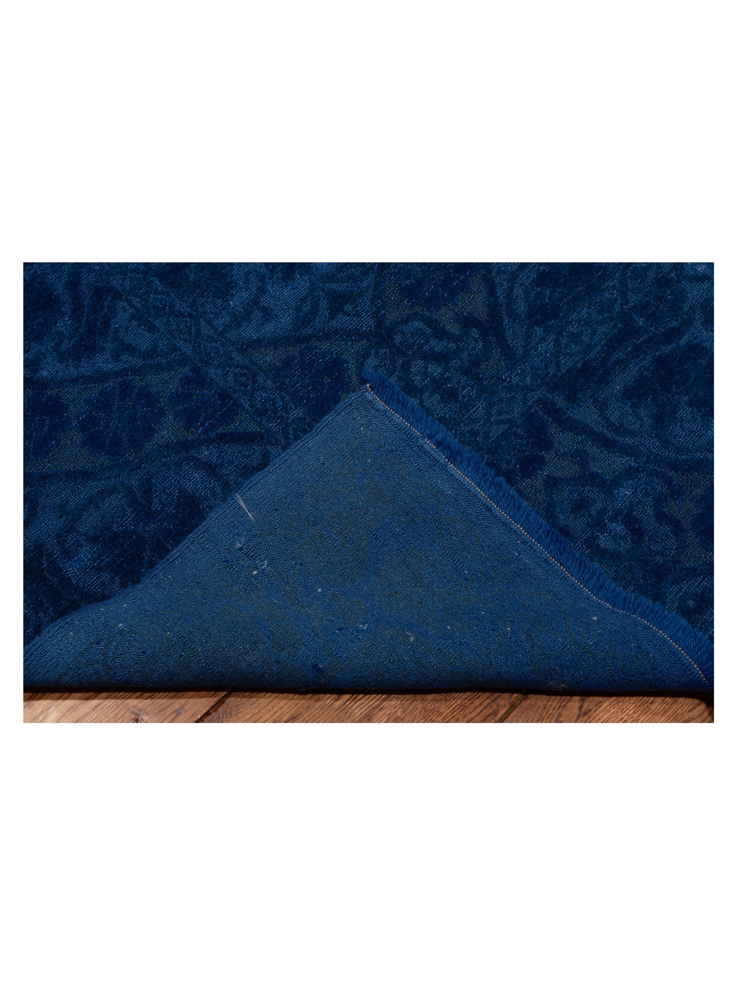 Color Bouquet 109183 Dark Blue Dark Blue 9.1x11.3 Hand Knotted Rug