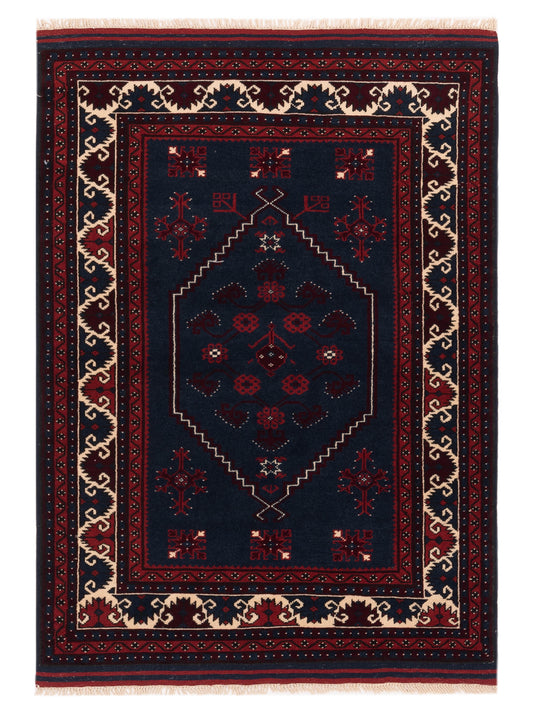 Pasha Turkish Shirwan  Charcoal Ivory Traditional