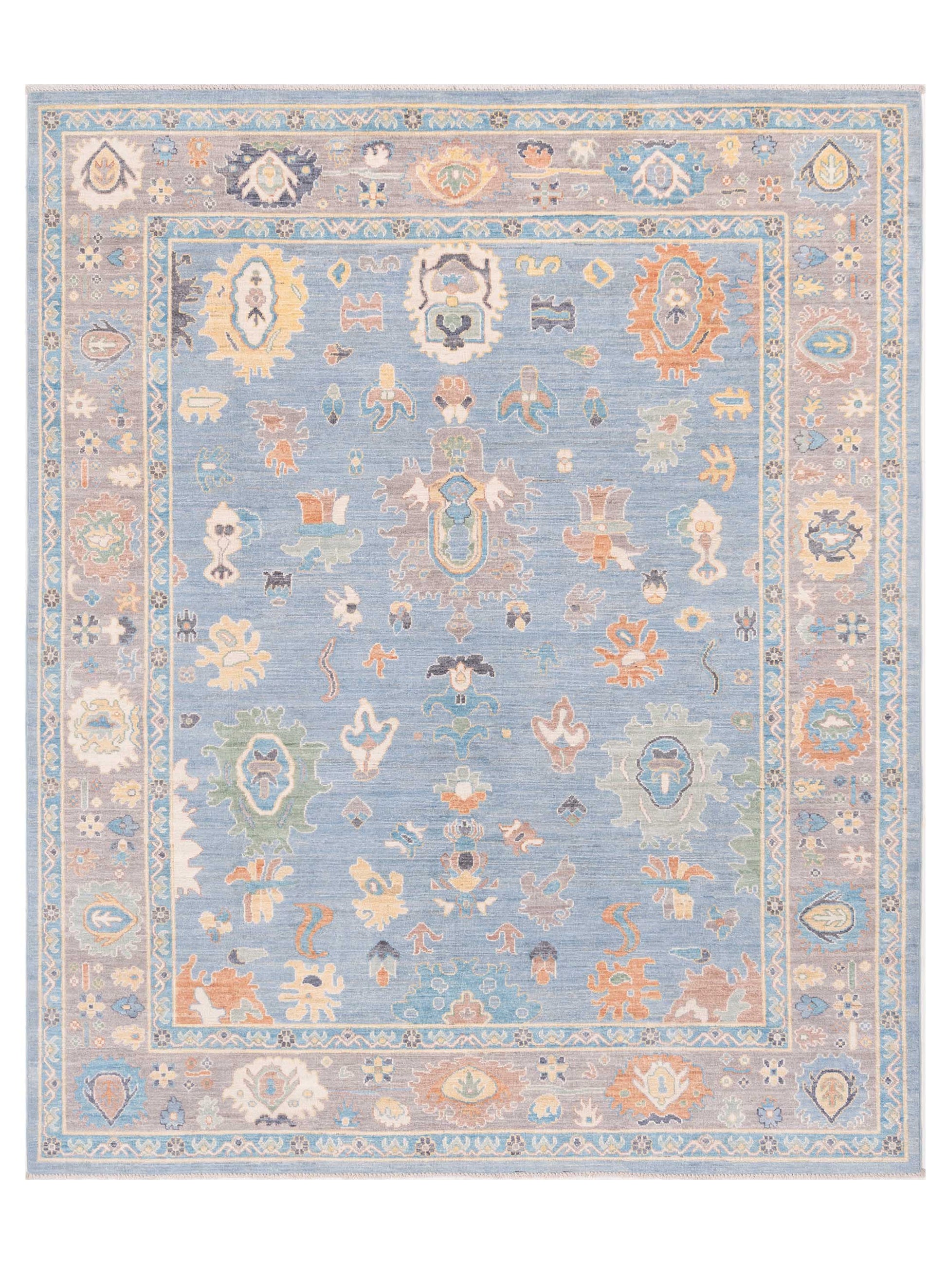 Pasha Anadol Oushak  Blue Brown Traditional