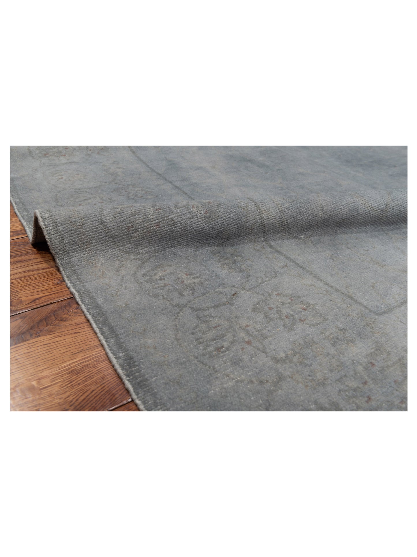 Vintage 107514 Gray 8.1x10.1 Hand Knotted Rug