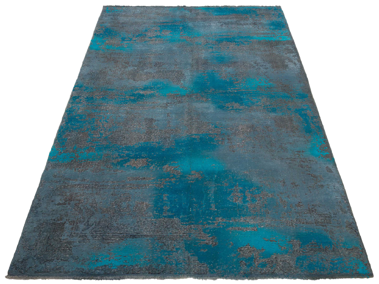 Vintage 109087 Blue 6.7x9.8 Hand Knotted Rug
