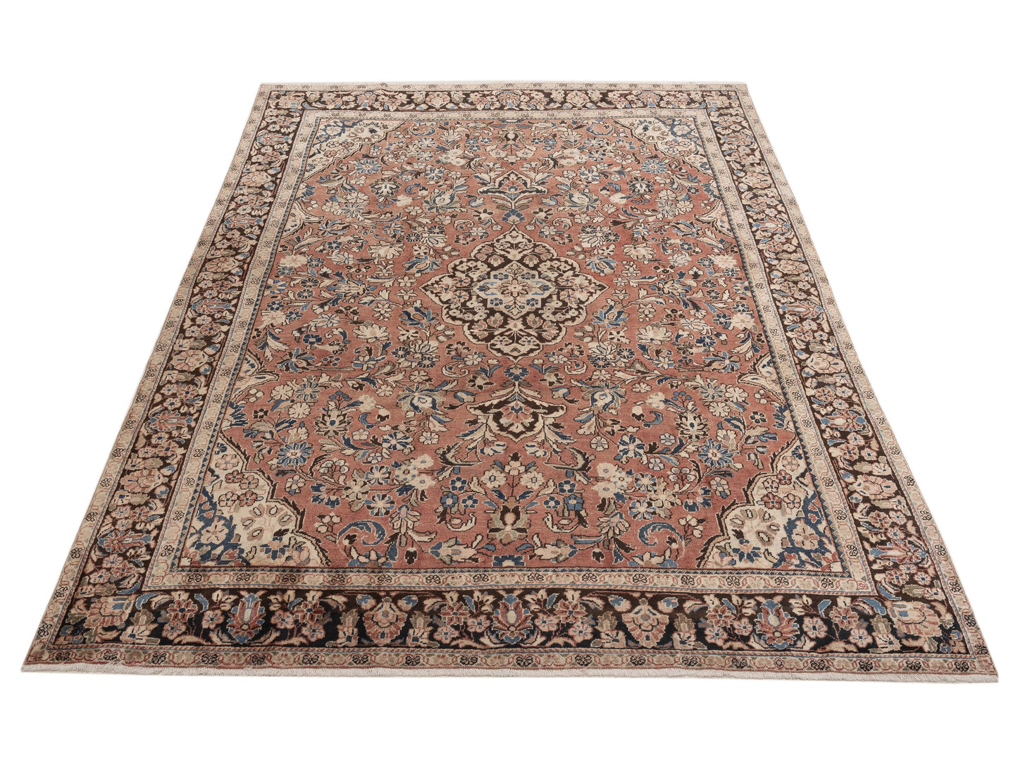 Persian 153650 Rust Brown 8.9x11.10 Hand Knotted Rug