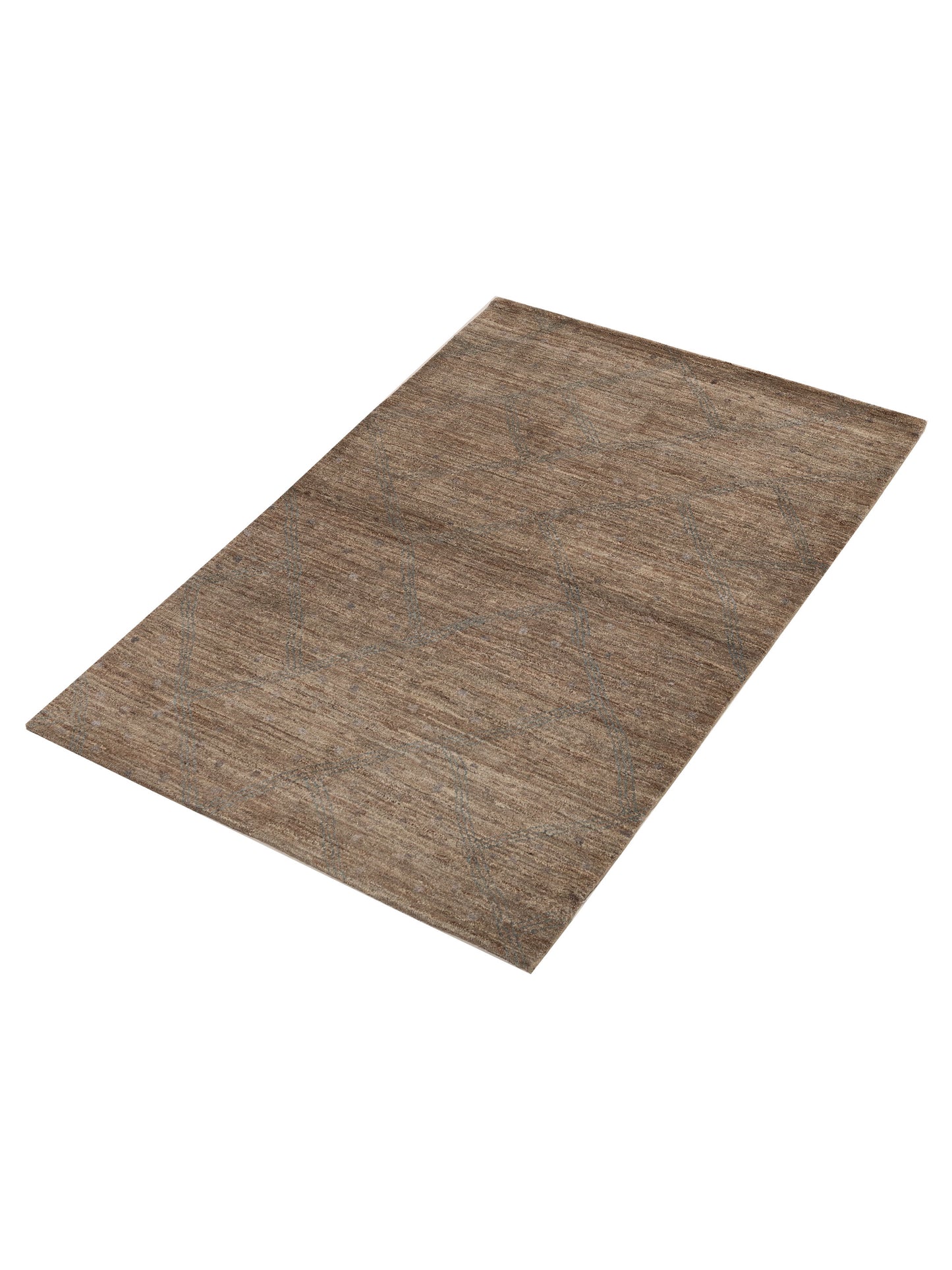 Tibetino 154043 Brown Brown 4.1x6.2 Hand Knotted Rug