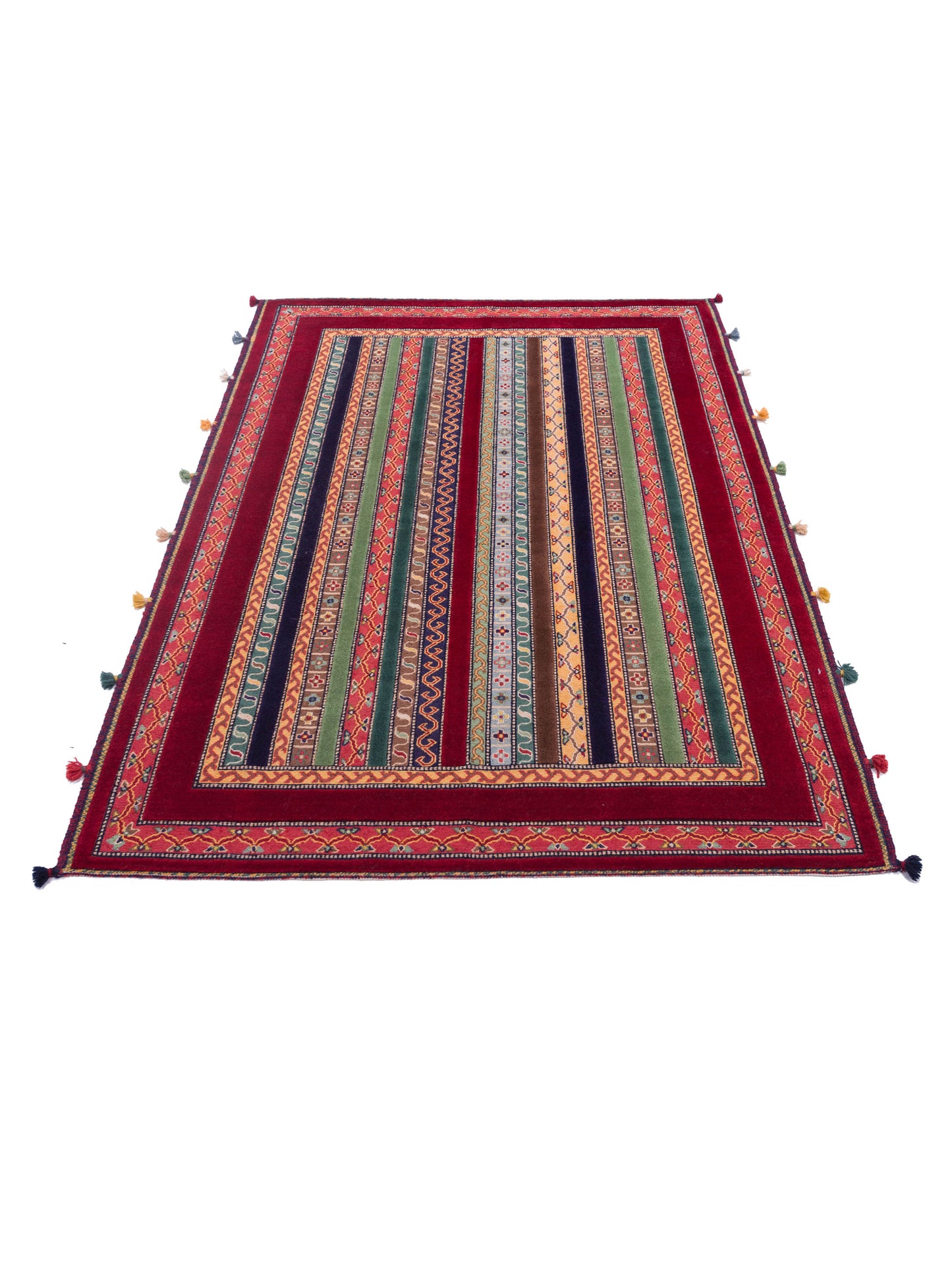 Shawl 127559 Multi 3.11x5.9 Hand Knotted Rug