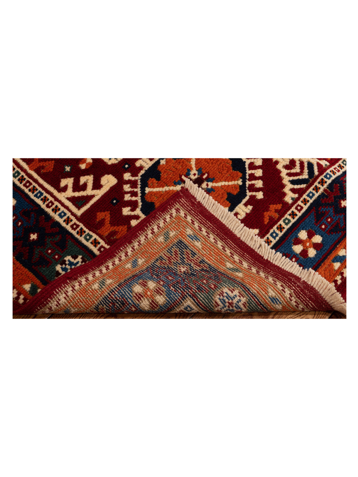 Turkish Shirwan 148376 Red Blue 4.2x5.5 Hand Knotted Rug