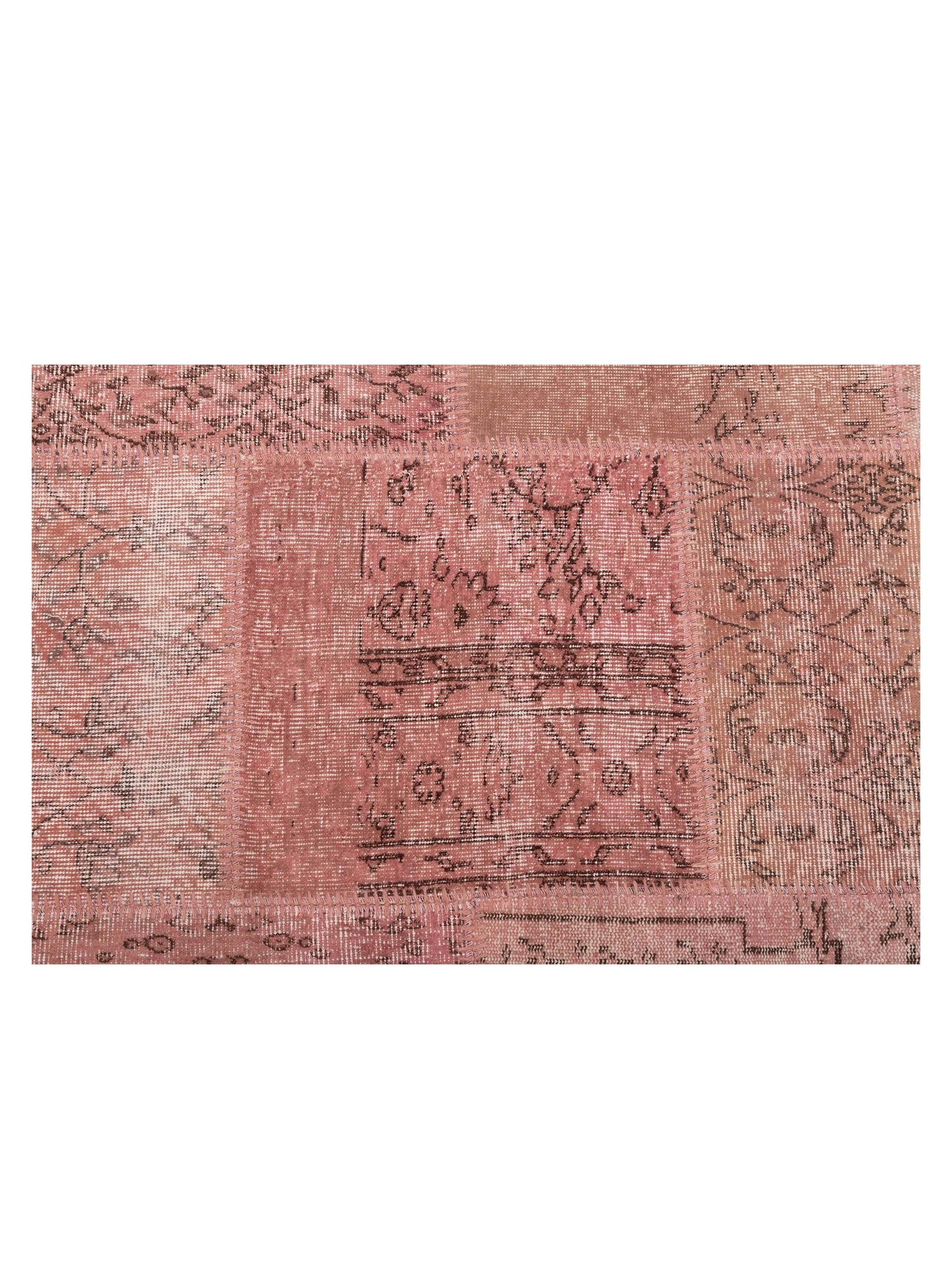 Turkish Vestige Patchwork 149175 Pink 10x13.11 Hand Knotted Rug