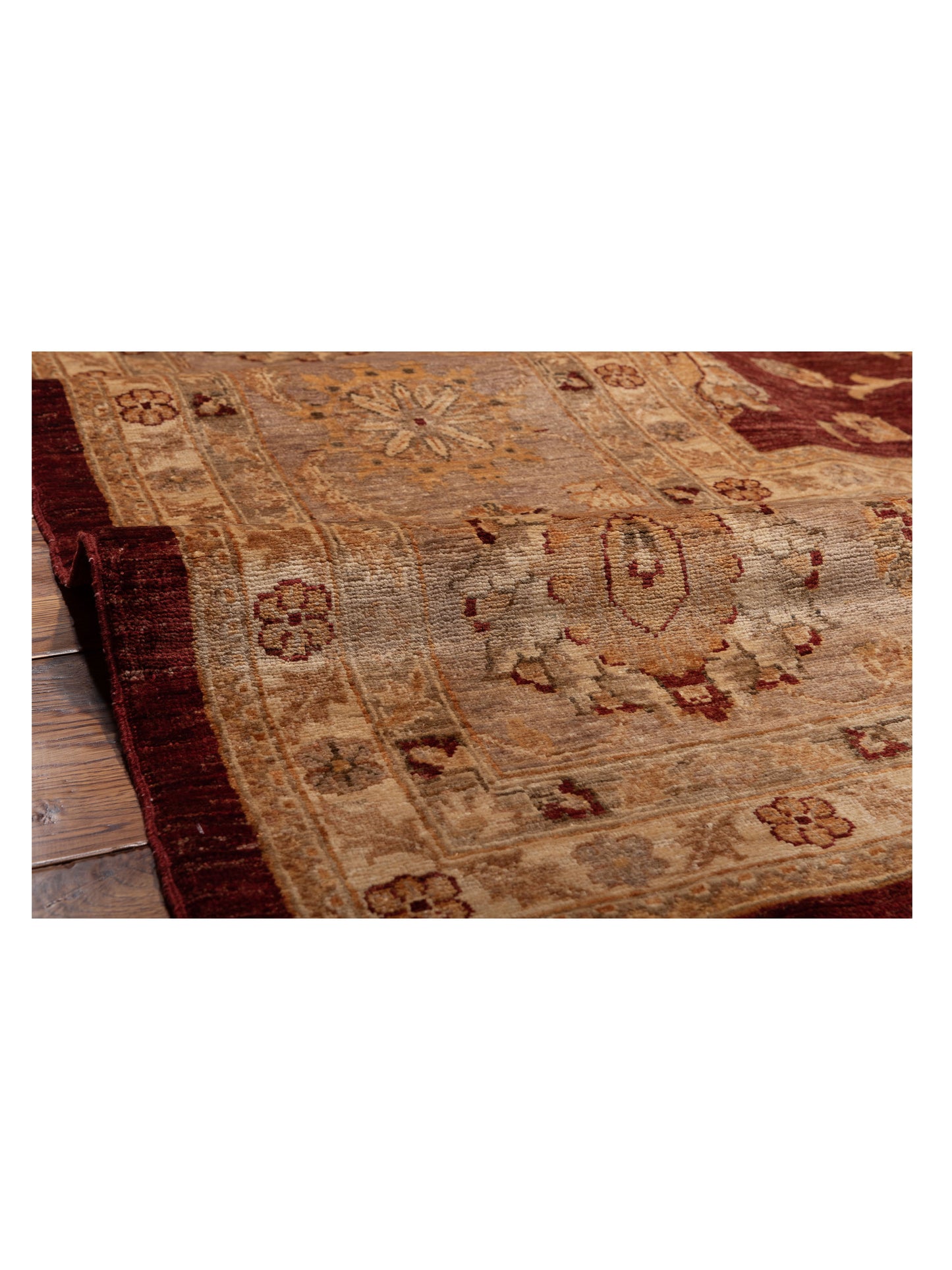 Sultan 96893 Burgundy Camel 13.5x17.5 Hand Knotted Rug