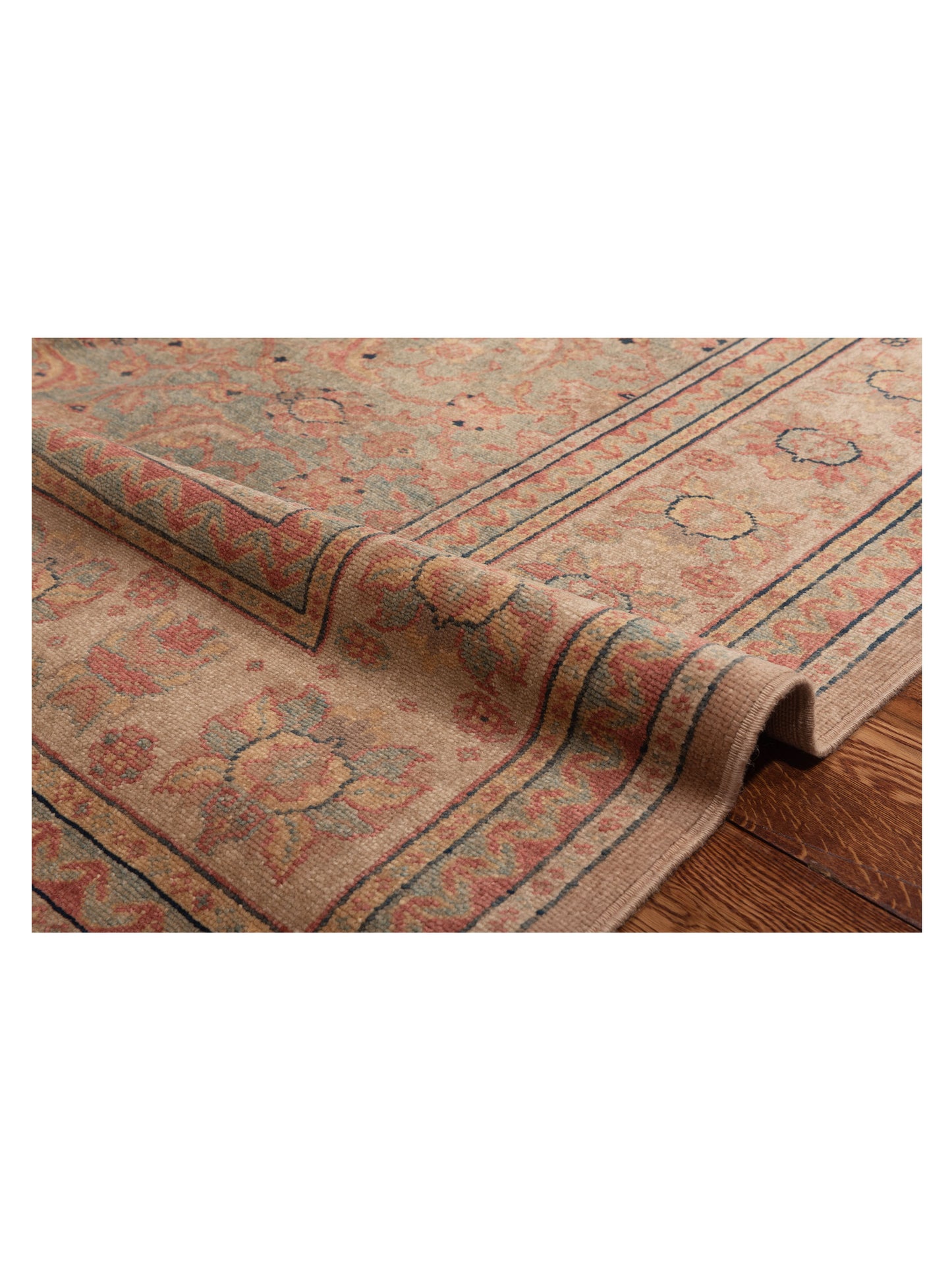 Antique Loom 120623 Silver Gold 6.9x8.10 Hand Knotted Rug