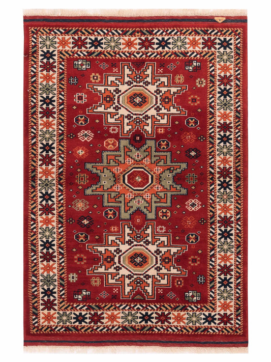 Pasha Turkish Shirwan  Red Ivory Traditional