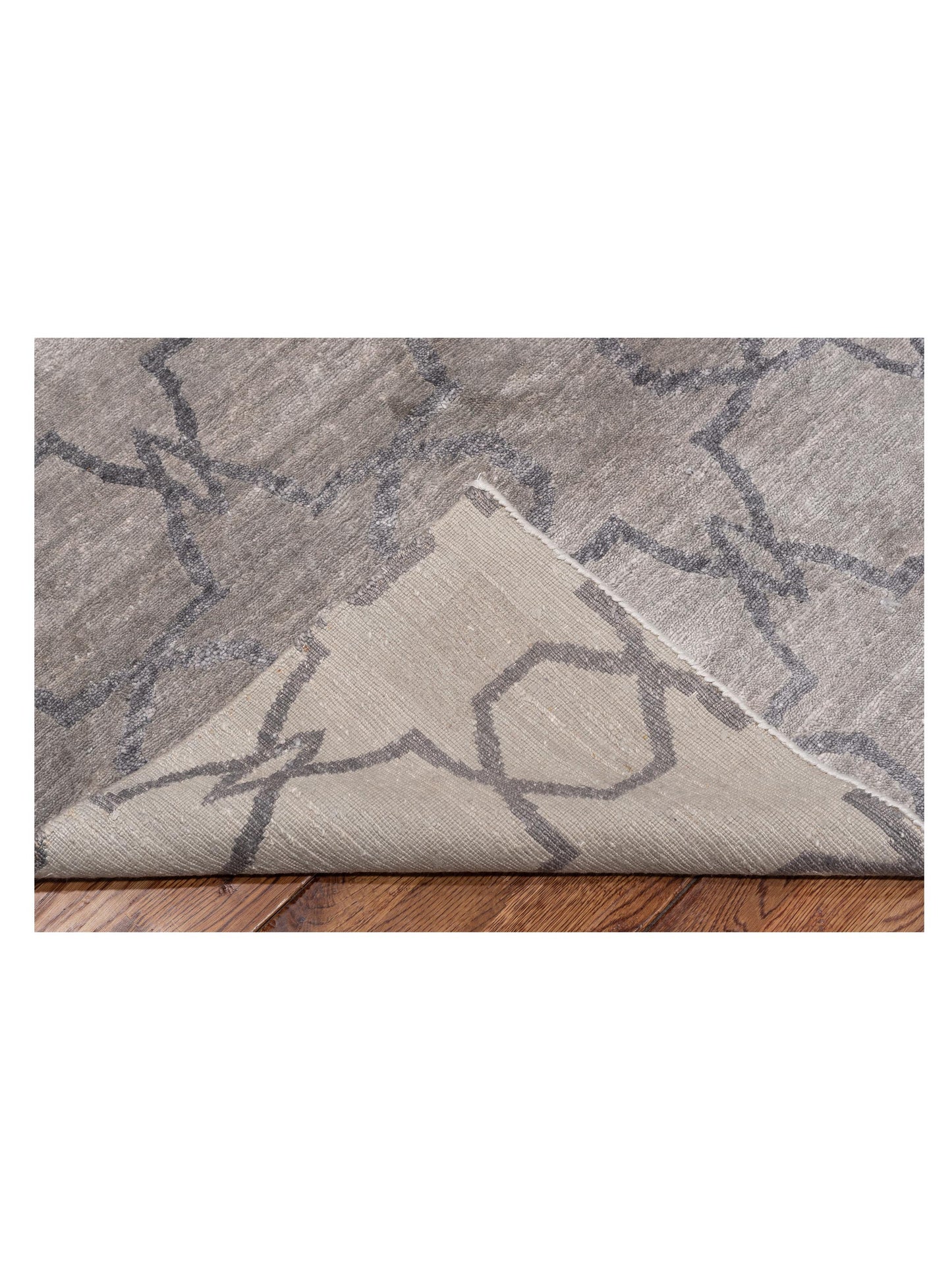 Tibetino 119195 Silver Gray 8x9.11 Hand Knotted Rug