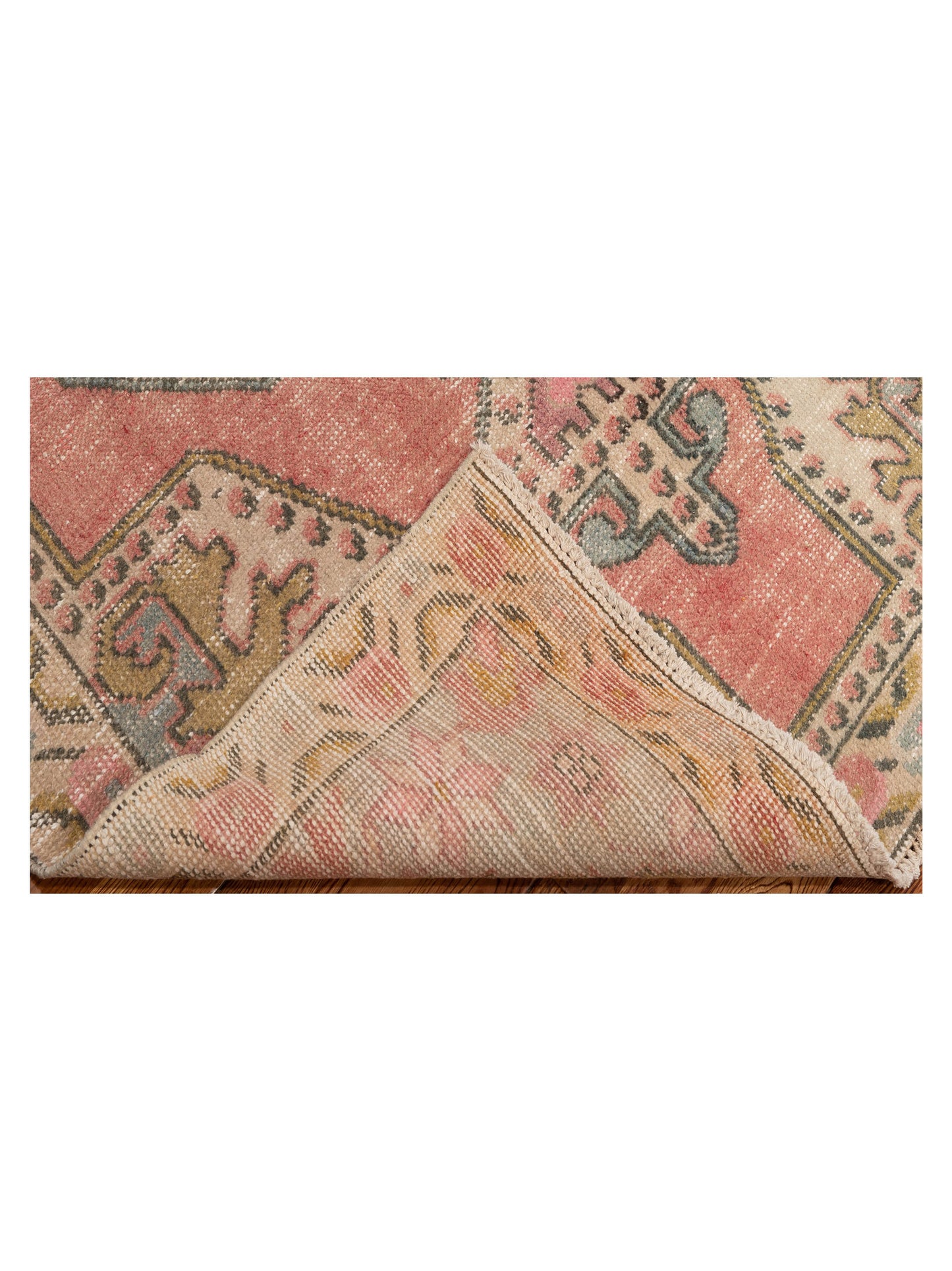 Old Anatolian 149857 Pink Ivory 4.2x7.5 Hand Knotted Rug