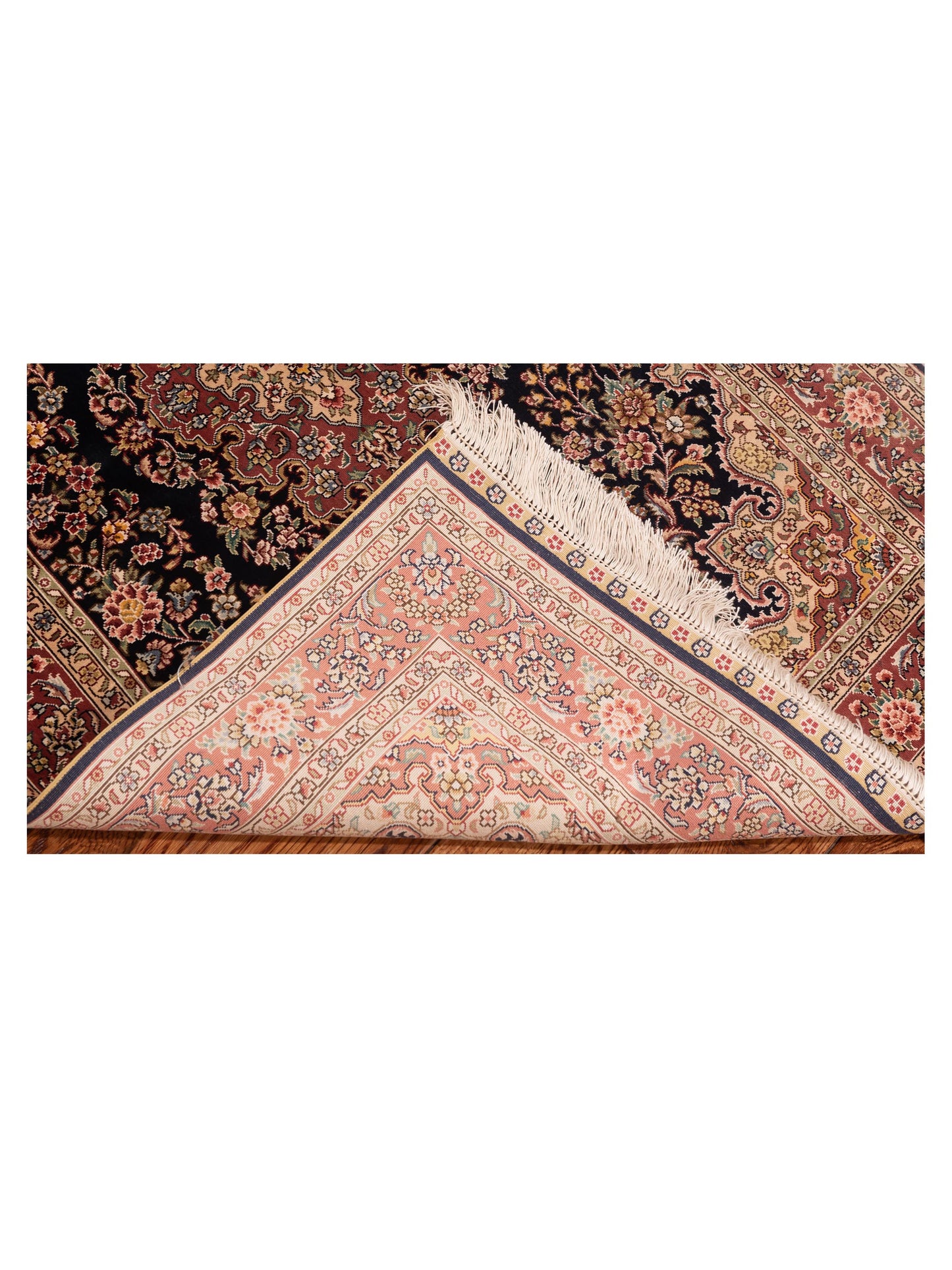 Pure Silk 125282 Navy Plum 2.7x4 Hand Knotted Rug