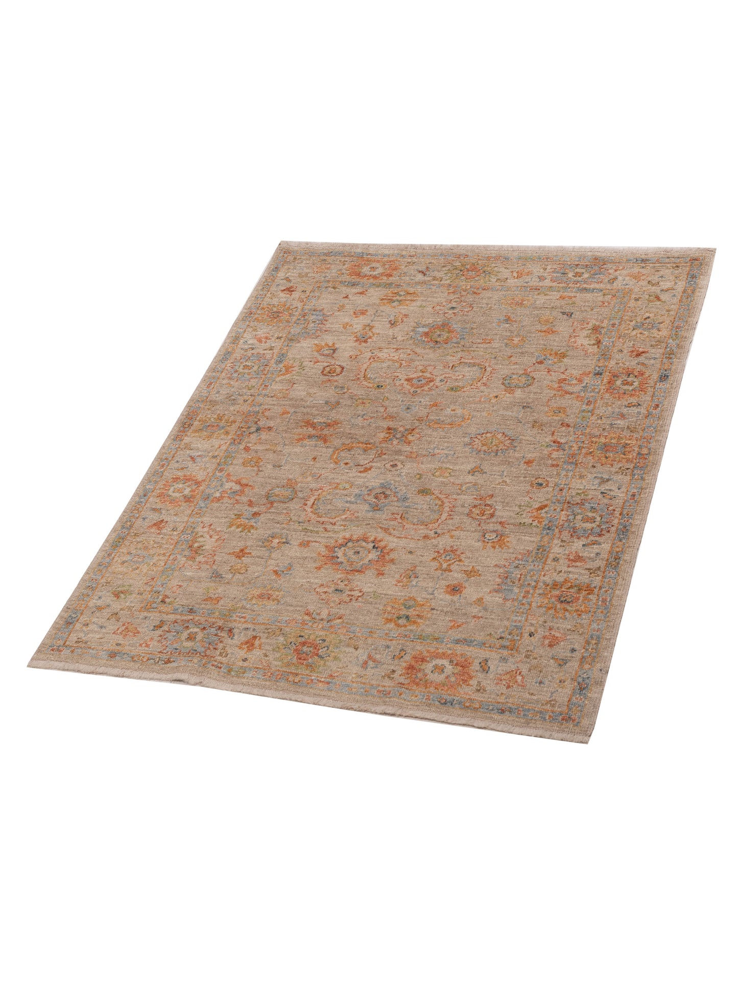 Angora Oushak 148303 Silver Silver 5.1x6.8 Hand Knotted Rug