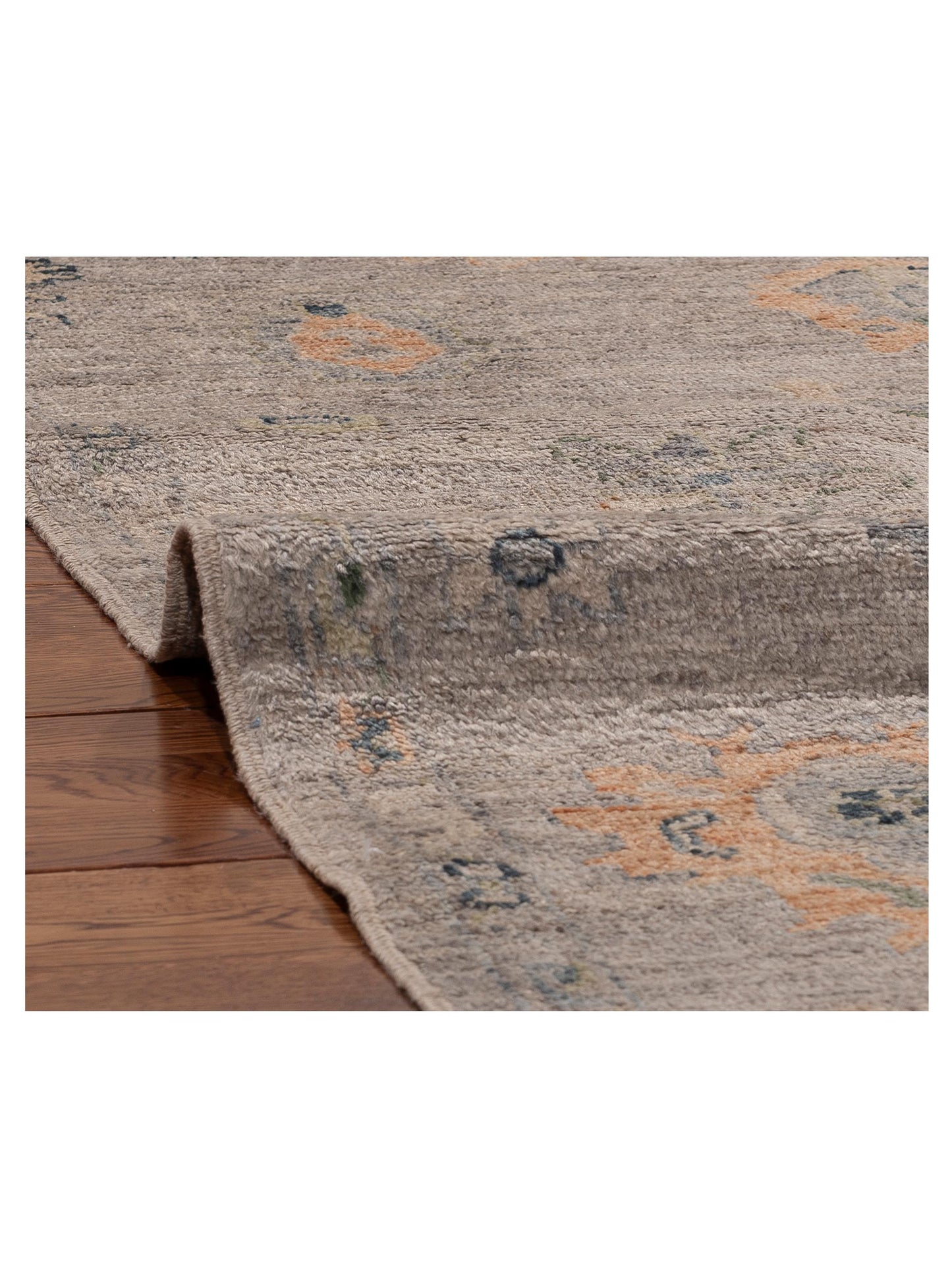 Angora Oushak 156241 Gray Gray 4.3x5.11 Hand Knotted Rug