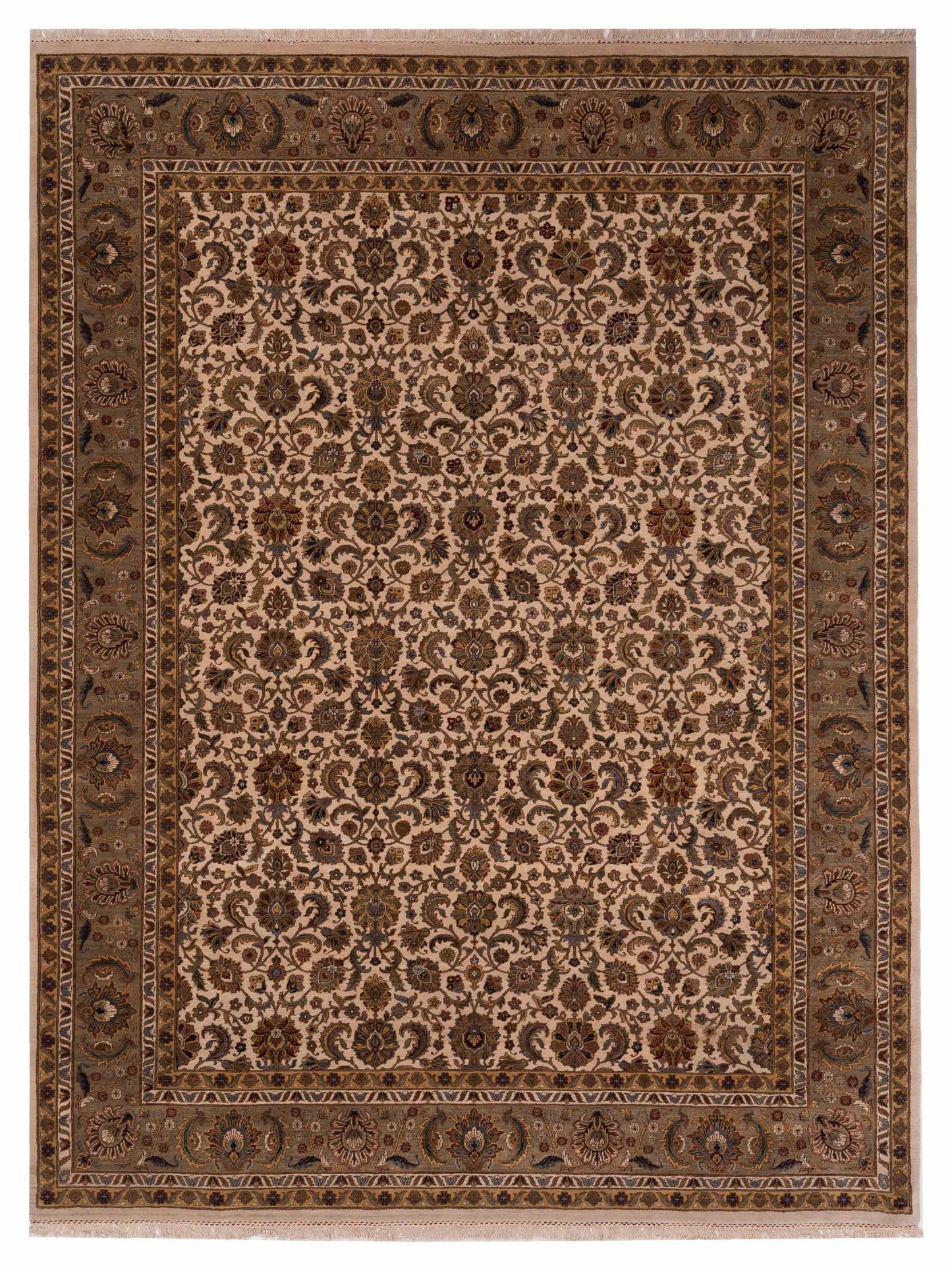 Rajpur Crown  Ivory Light Green Transitional