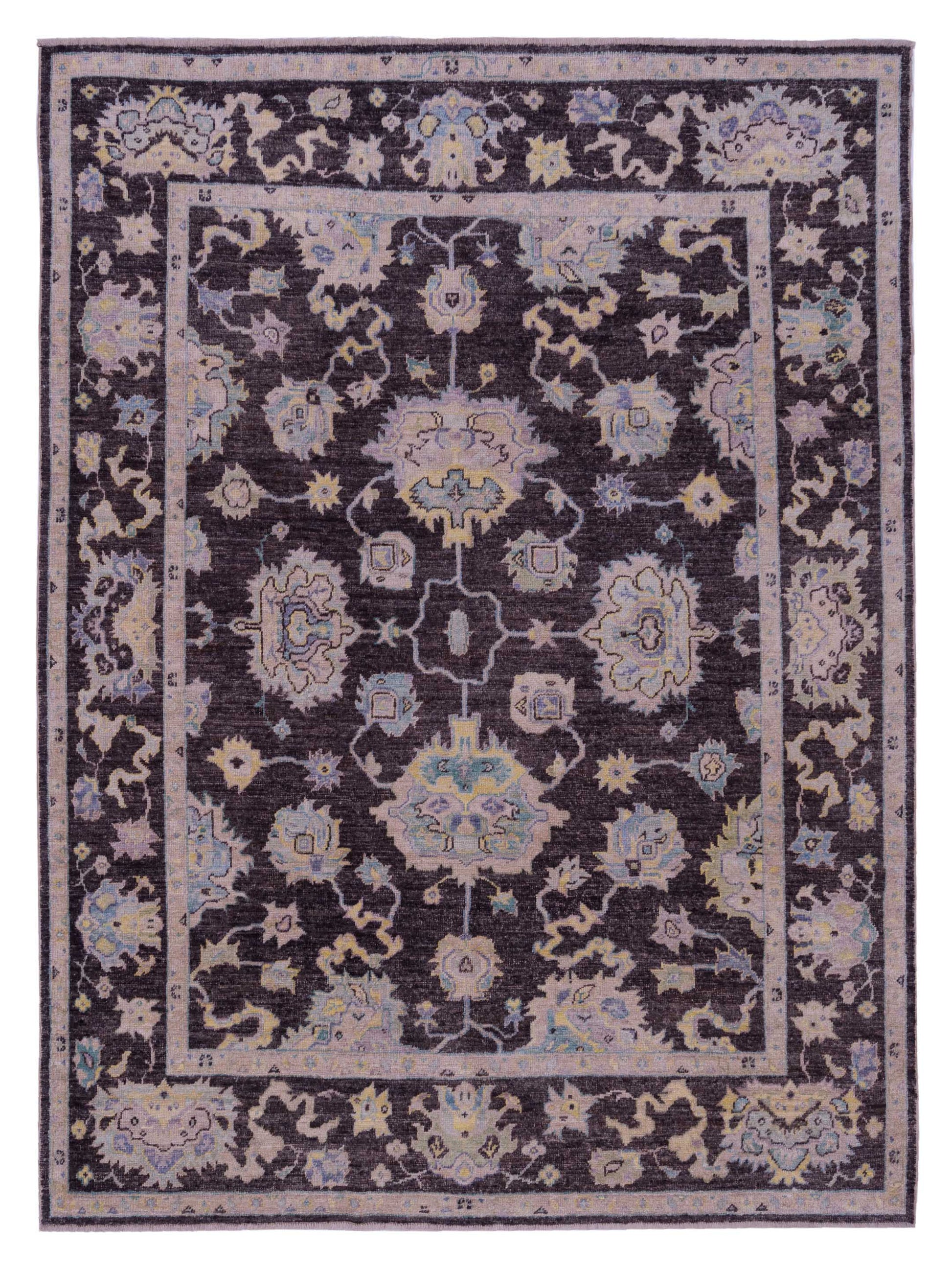 Anadol Angora Oushak  Charcoal Charcoal Traditional