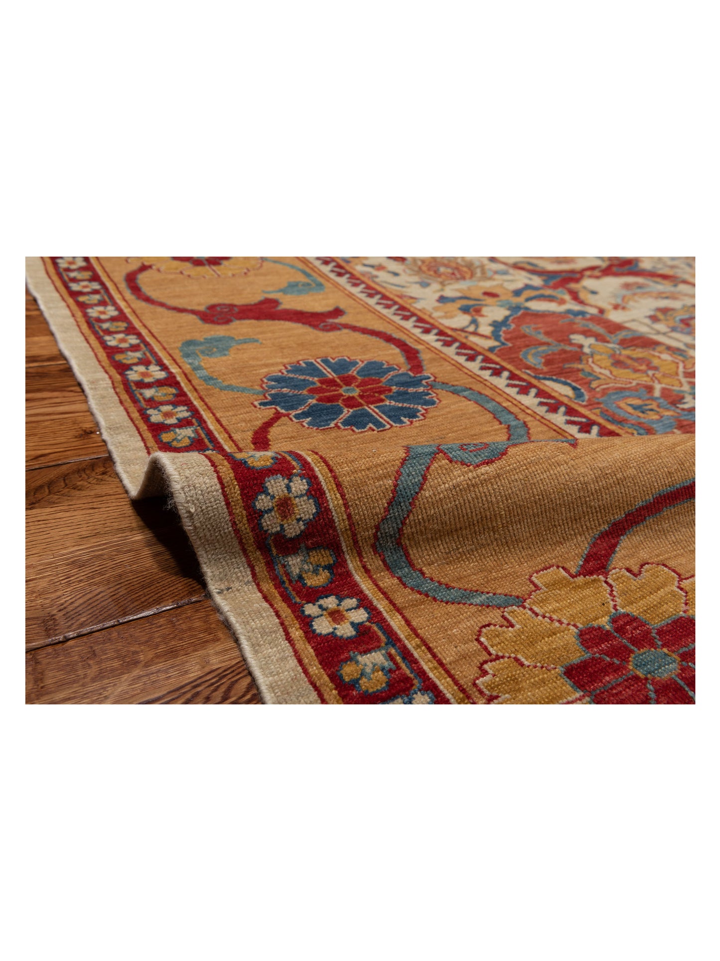 Antique Loom Fine 147214 Ivory Gold 9.7x11.1 Hand Knotted Rug
