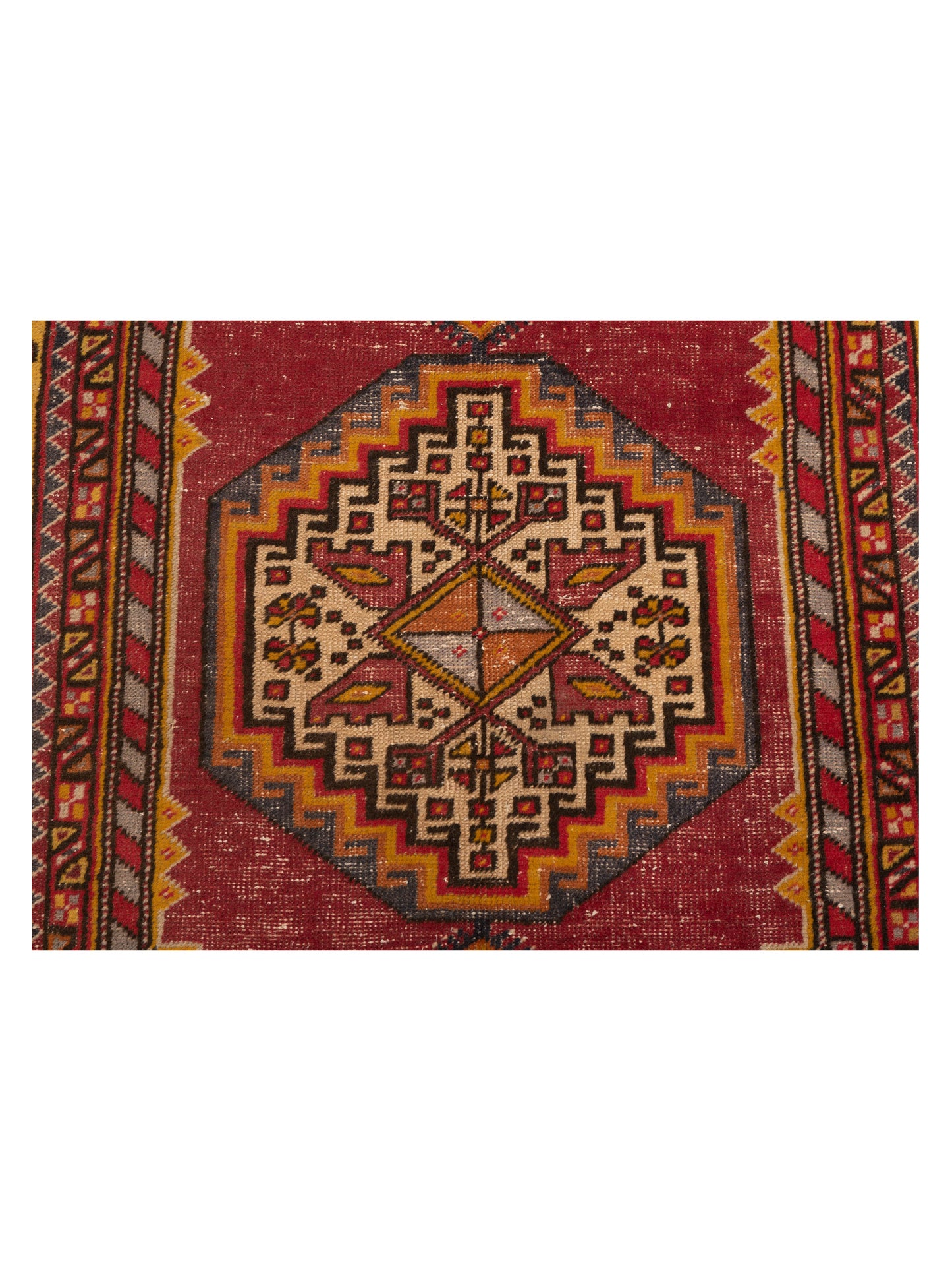 Old Anatolian 148553 Red Gold 3.8x7.3 Hand Knotted Rug