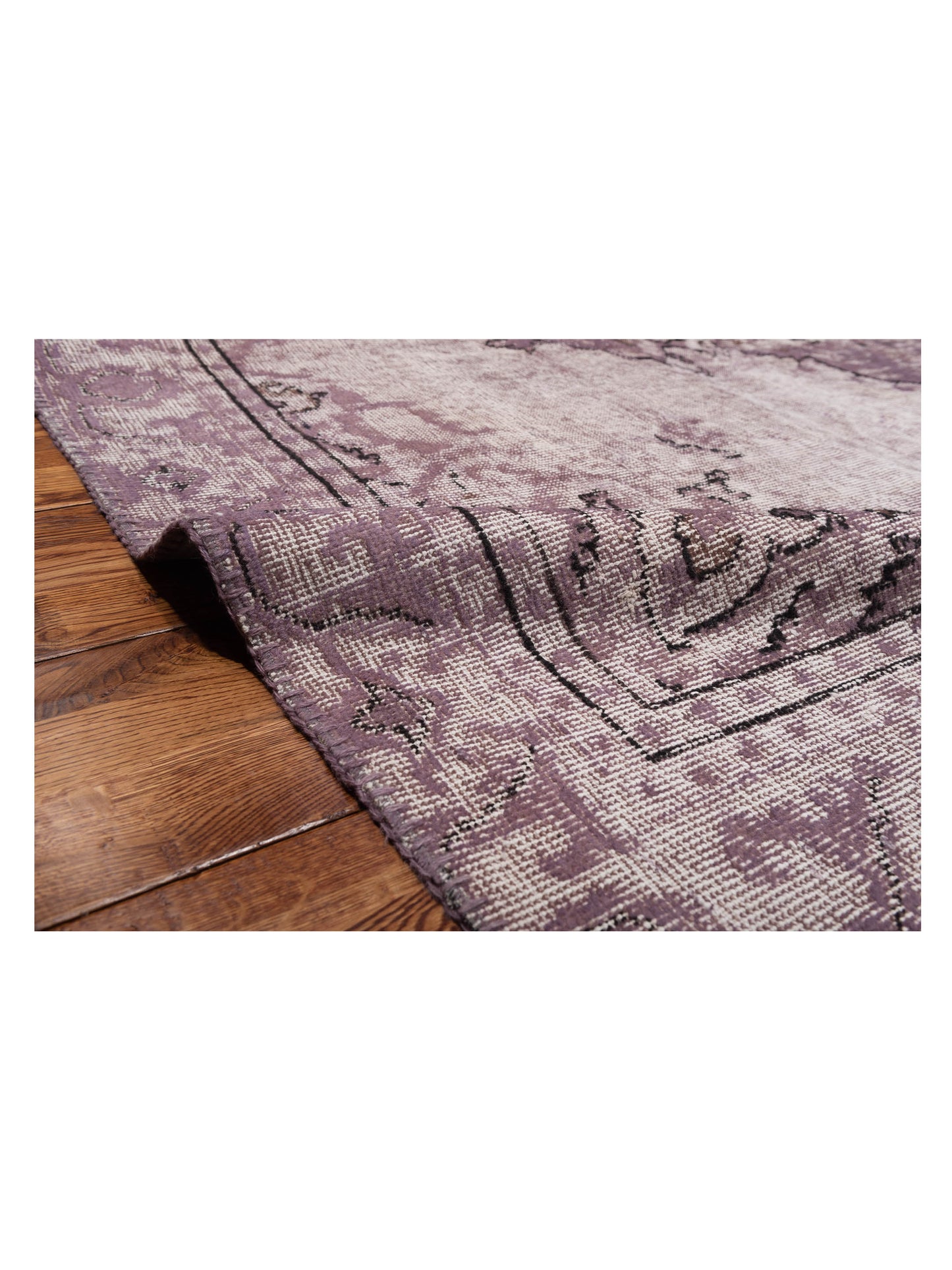 Turkish Vestige Patchwork 146040 Purple 10.1x13.1 Hand Knotted Rug