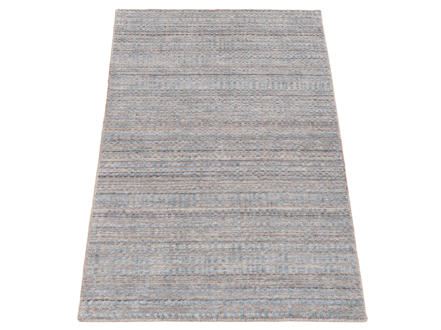 Himalayan 144861 Blue Brown 3.1x5.1 Hand Knotted Rug