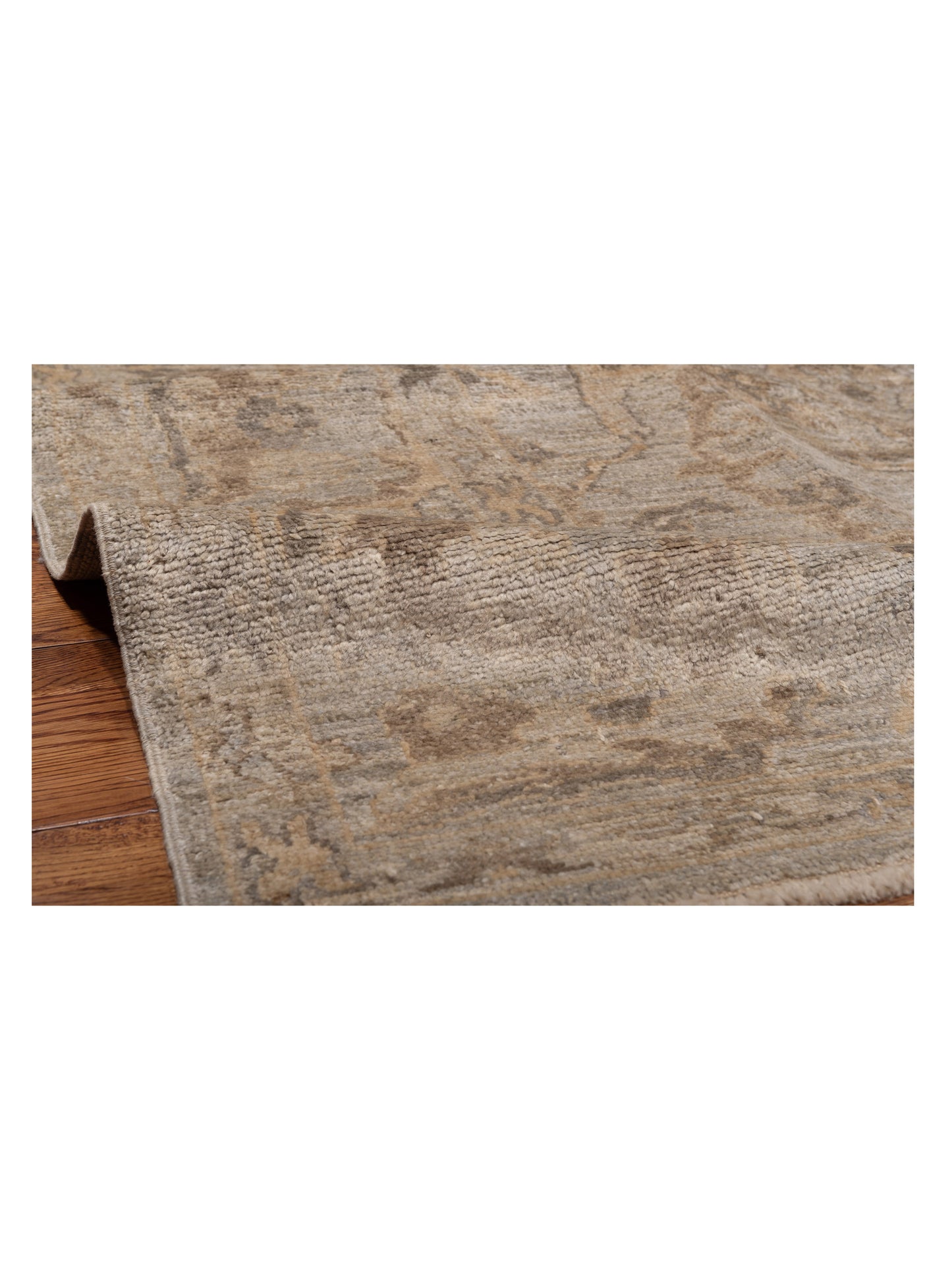 Angora Oushak 130212 Silver Silver 8.3x10.2 Hand Knotted Rug