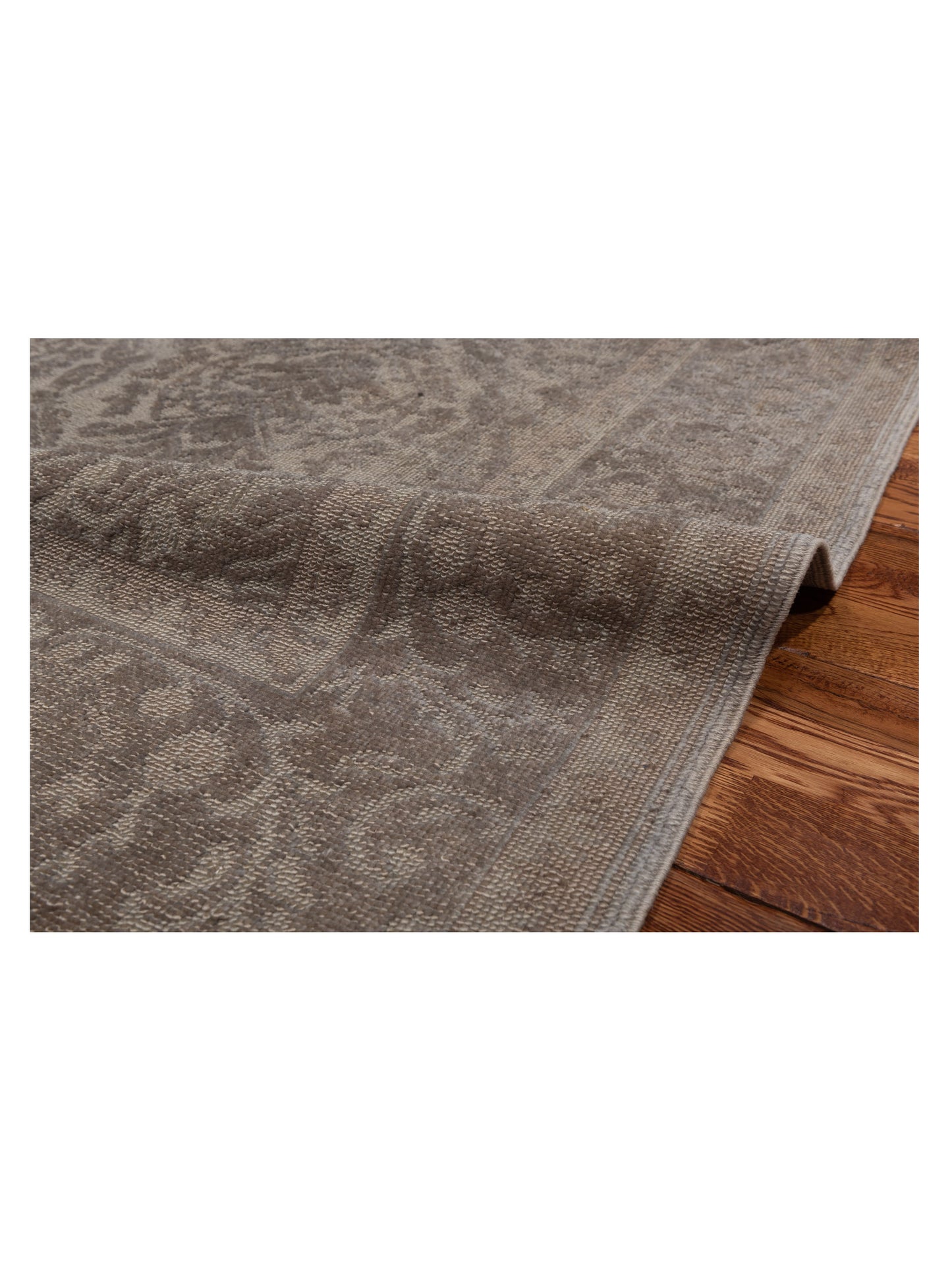 Vintage 78597 Silver 6.10x7.2 Hand Knotted Rug