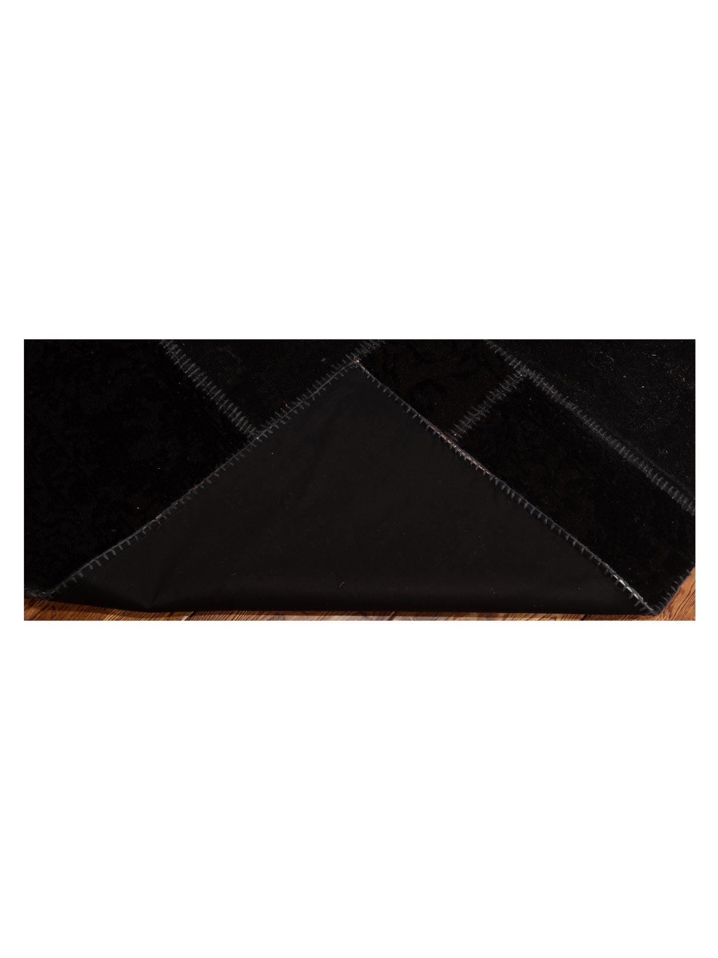 Turkish Vestige Patchwork 109472 Black 7.10x9.9 Hand Knotted Rug