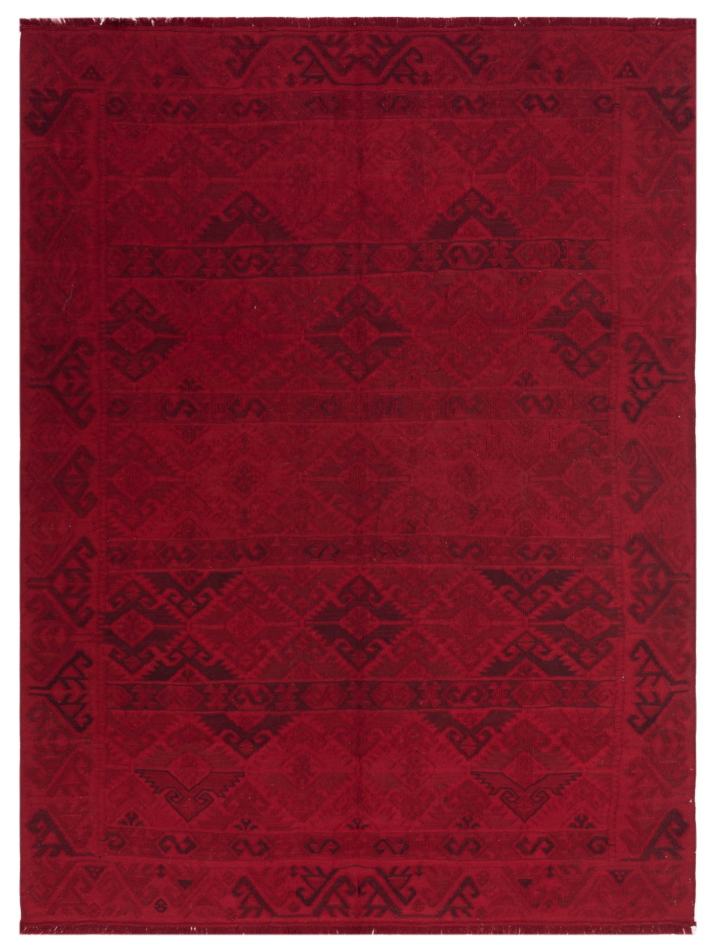Pasha Transilvanian Kilim  Red Red Traditional