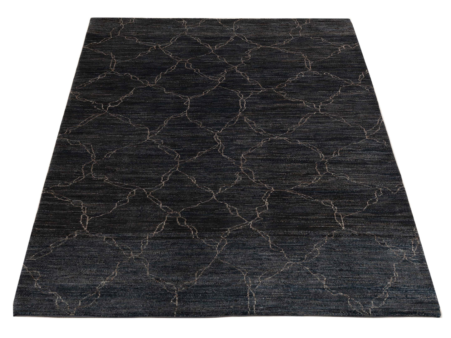 Tibetino 154005 Blue Blue 6x8.8 Hand Knotted Rug