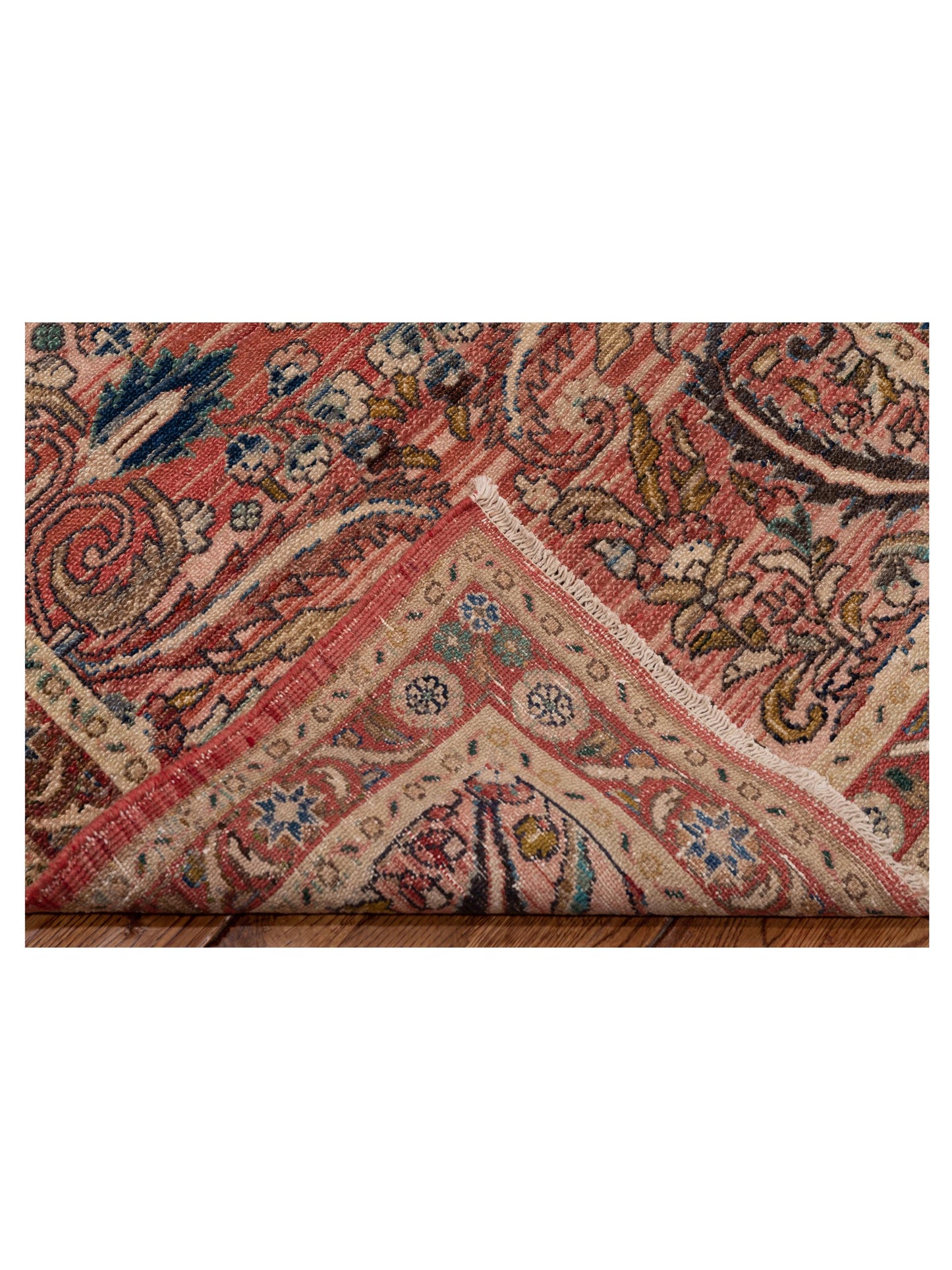 Persian 147711 Pink Rust 2.8x9.5 Hand Knotted Rug