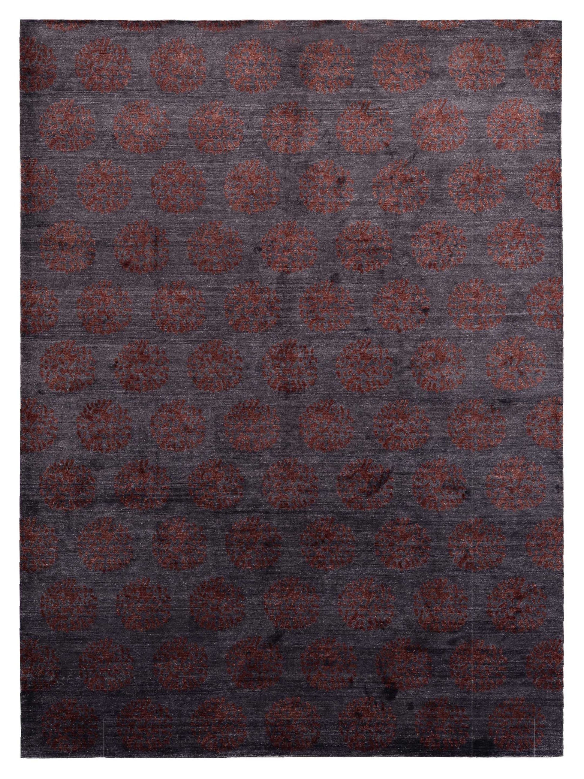 Siena Tibetino  Charcoal Red Contemporary