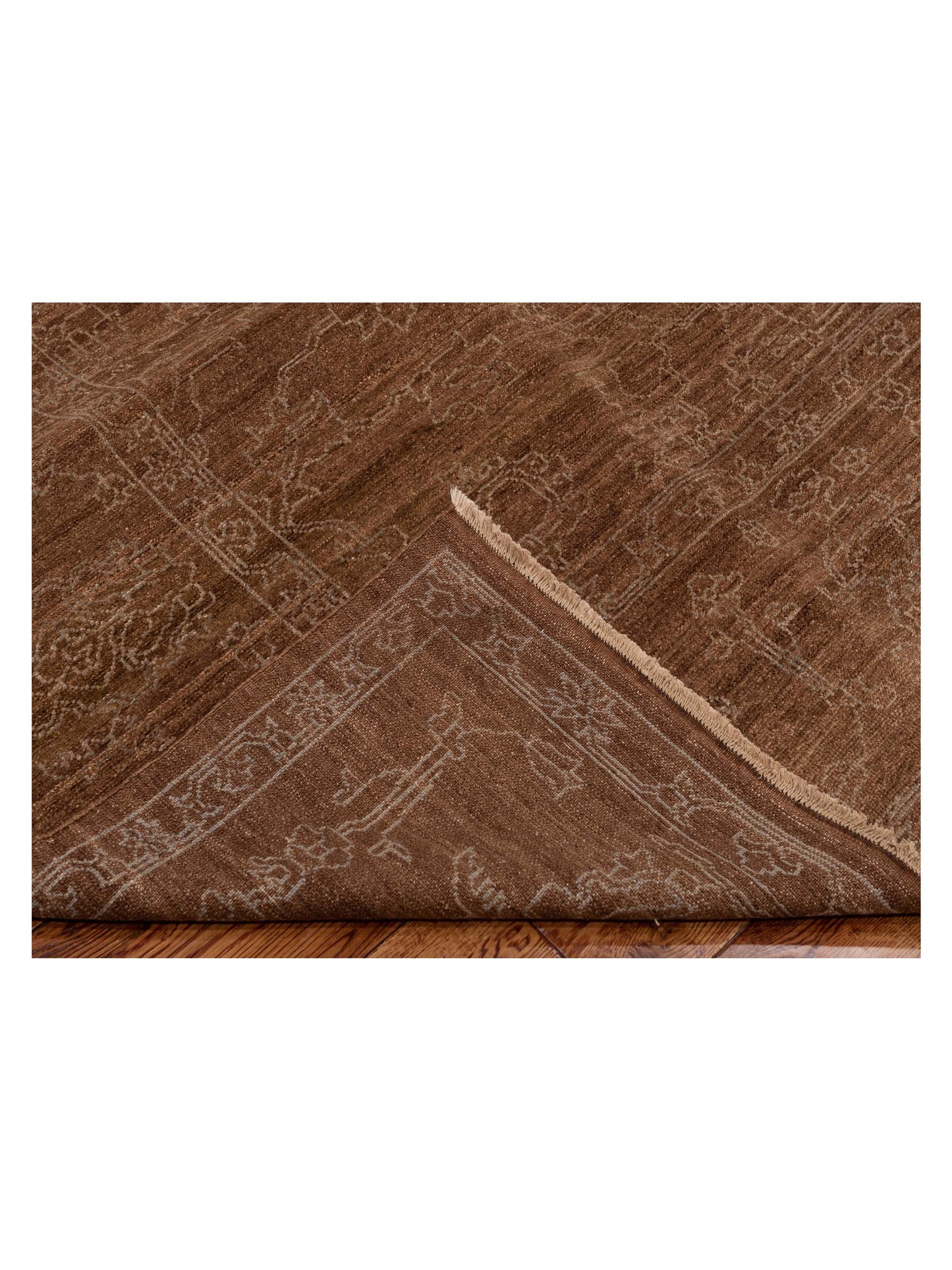 Defne Opal Brown Brown 9x11.10 Hand Knotted Rug