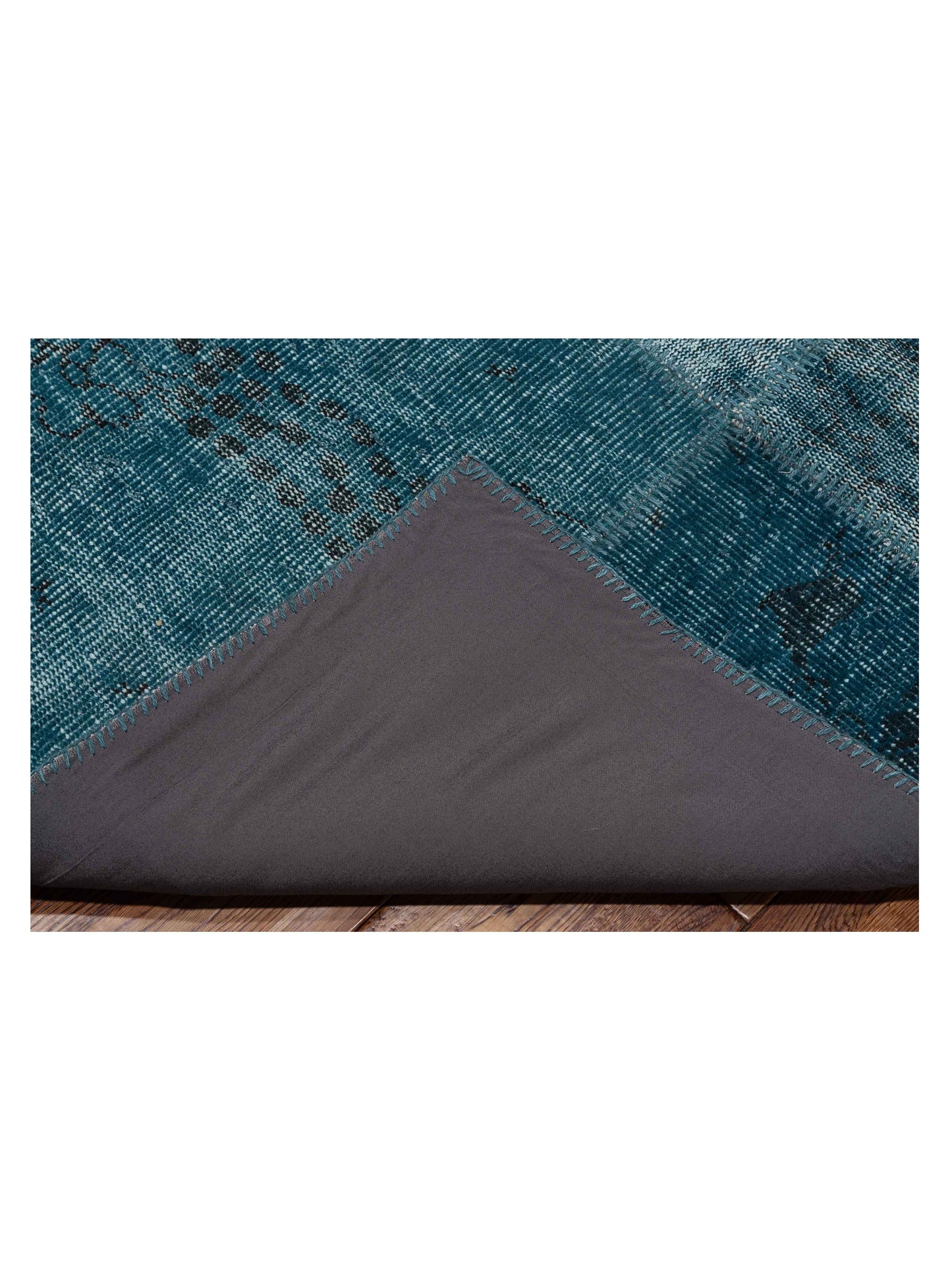 Turkish Vestige Patchwork 130999 Green 9x12 Hand Knotted Rug