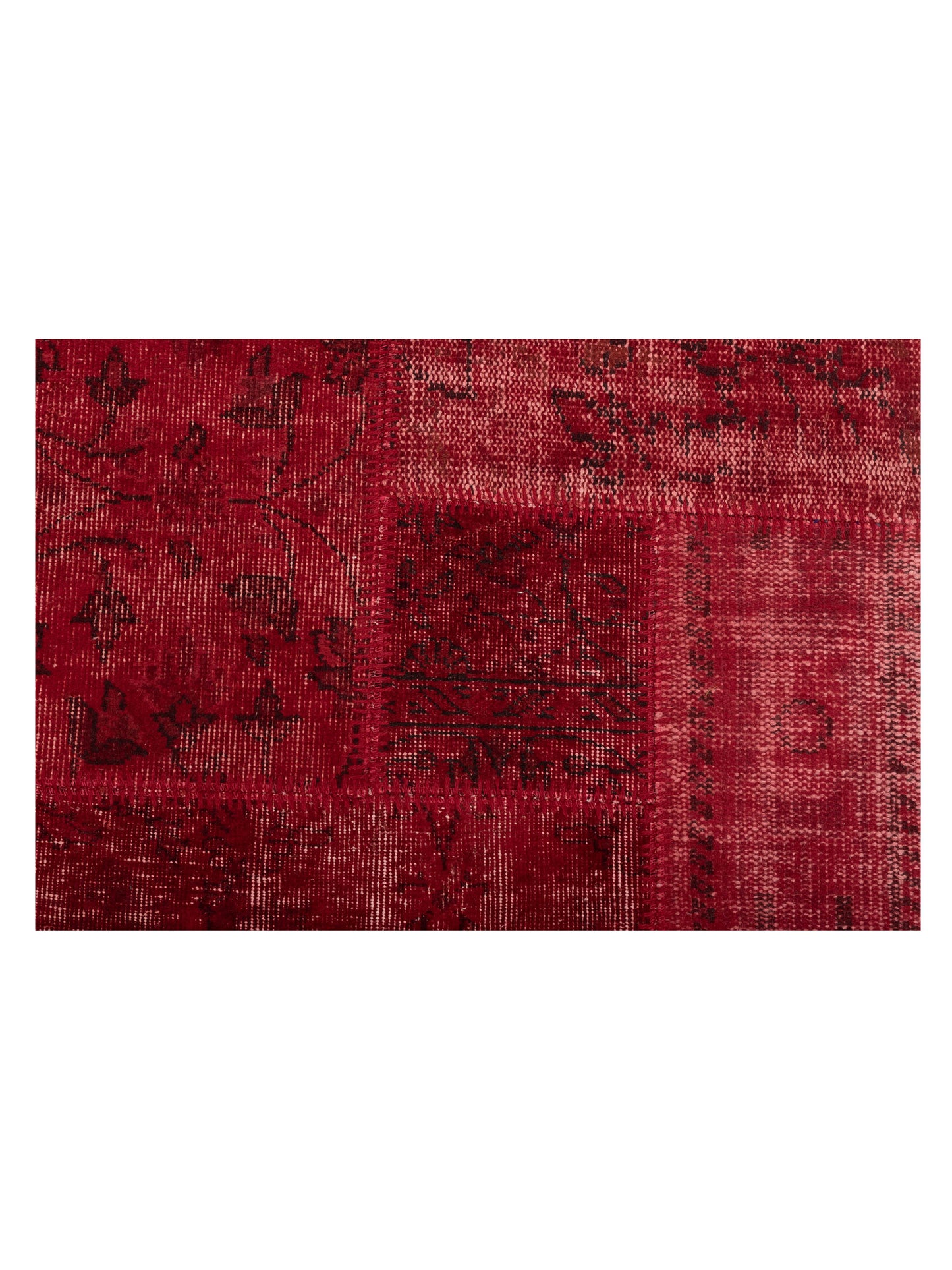 Turkish Vestige Patchwork 131042 Red 3.3x4.11 Hand Knotted Rug