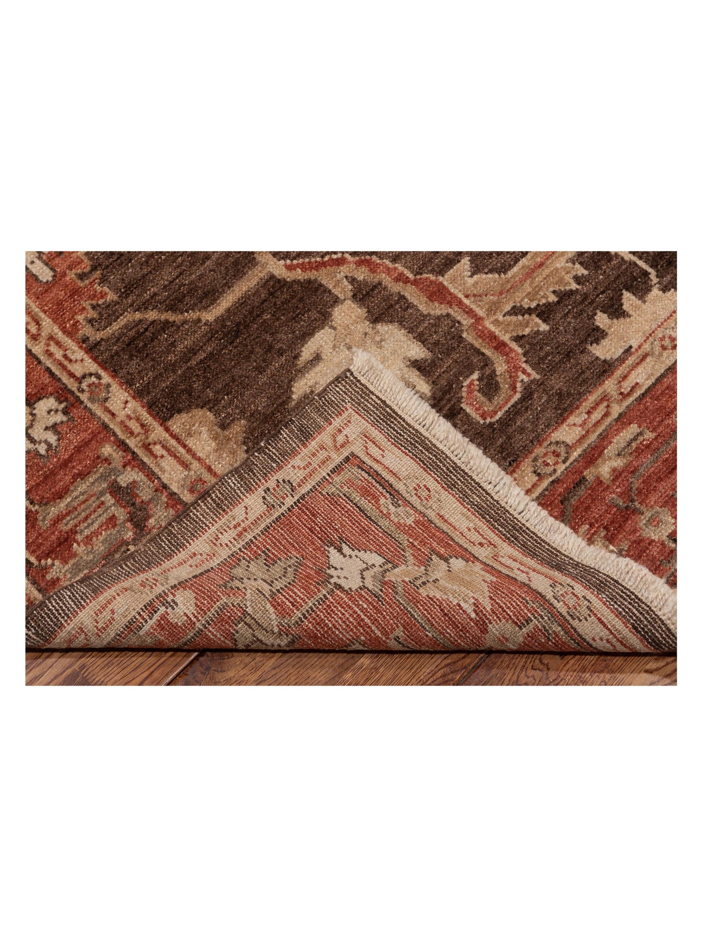 Angora Oushak 125570 Dark Brown Rust 6x8.6 Hand Knotted Rug