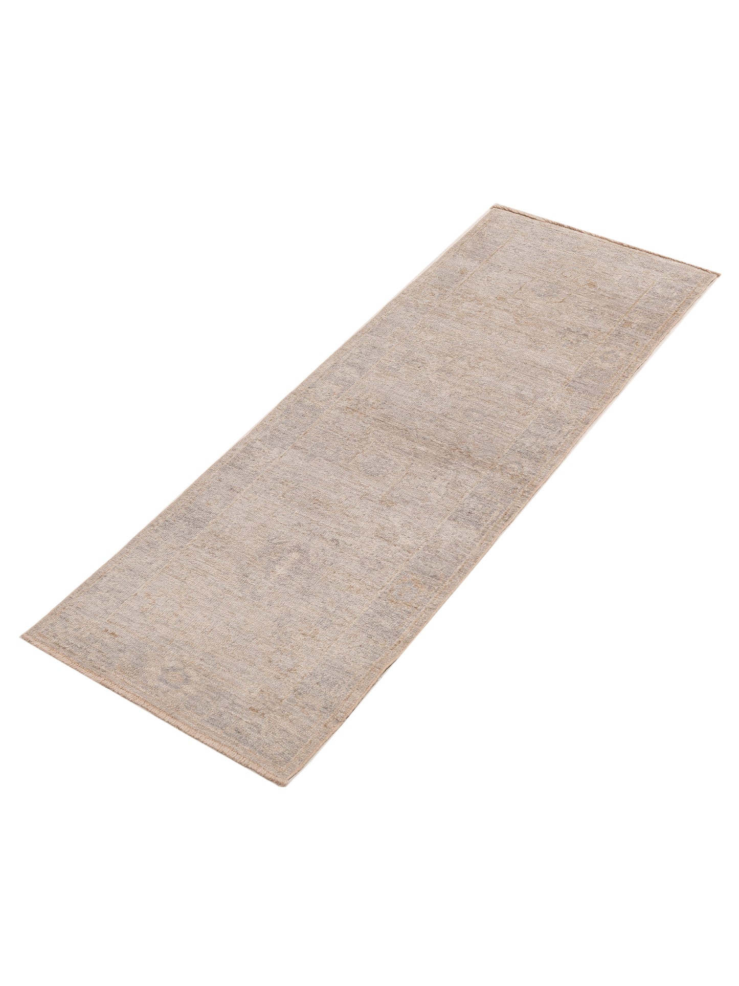 Angora Oushak 152654 Gray Gray 2.7x7.6 Hand Knotted Rug