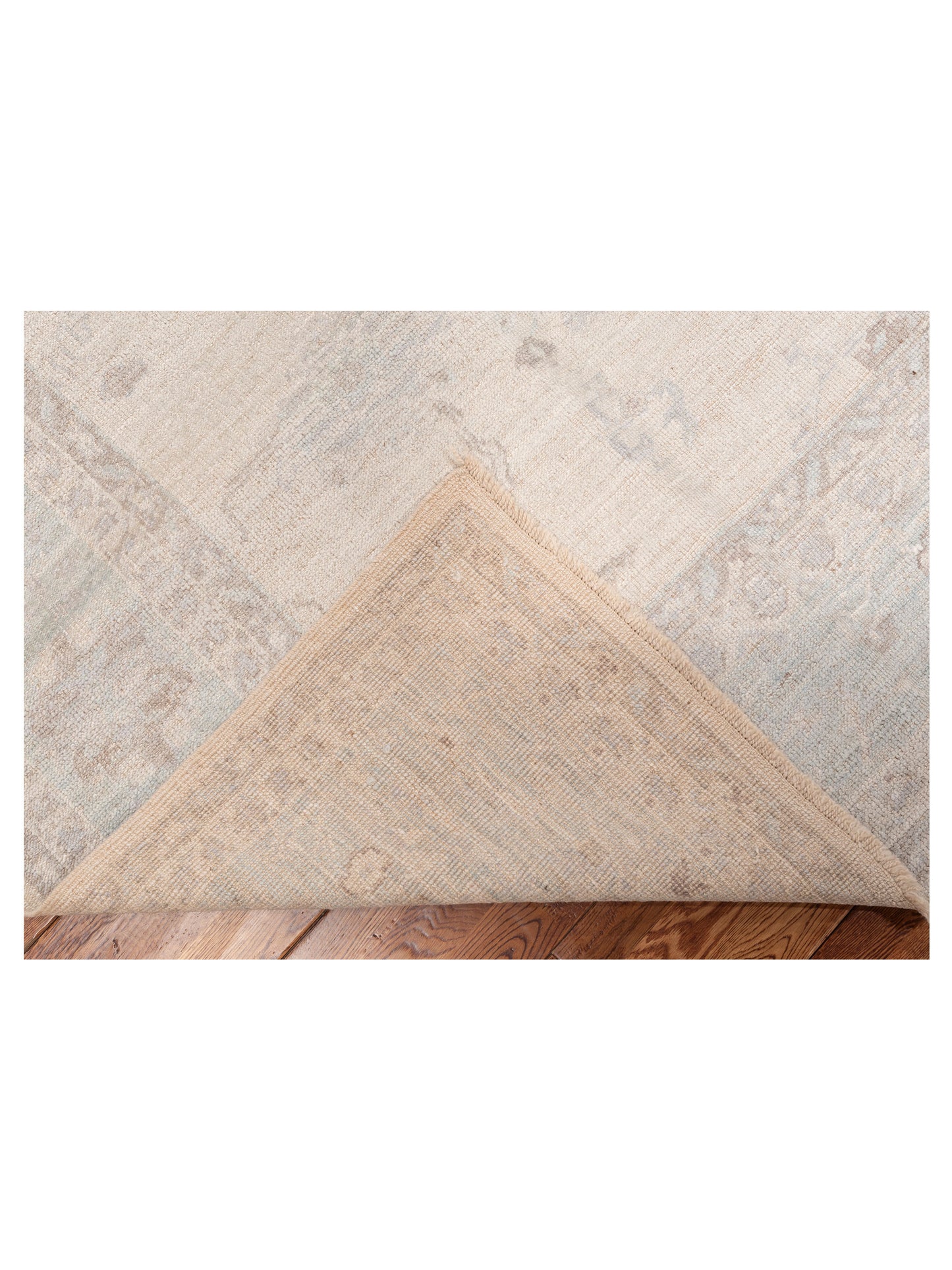 Angora Oushak 149775 Ivory Aqua 8x9 Hand Knotted Rug