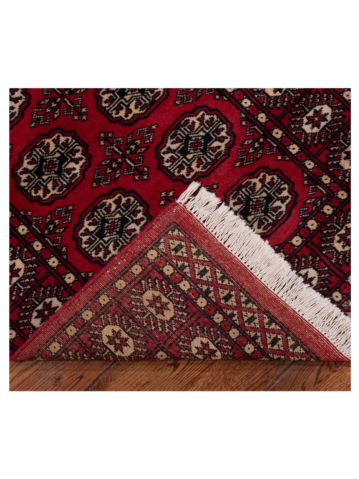 Bokhara 151617 Red Red 2.5x10 Hand Knotted Rug
