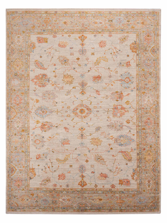 Anadol Angora Oushak  Ivory Silver Traditional