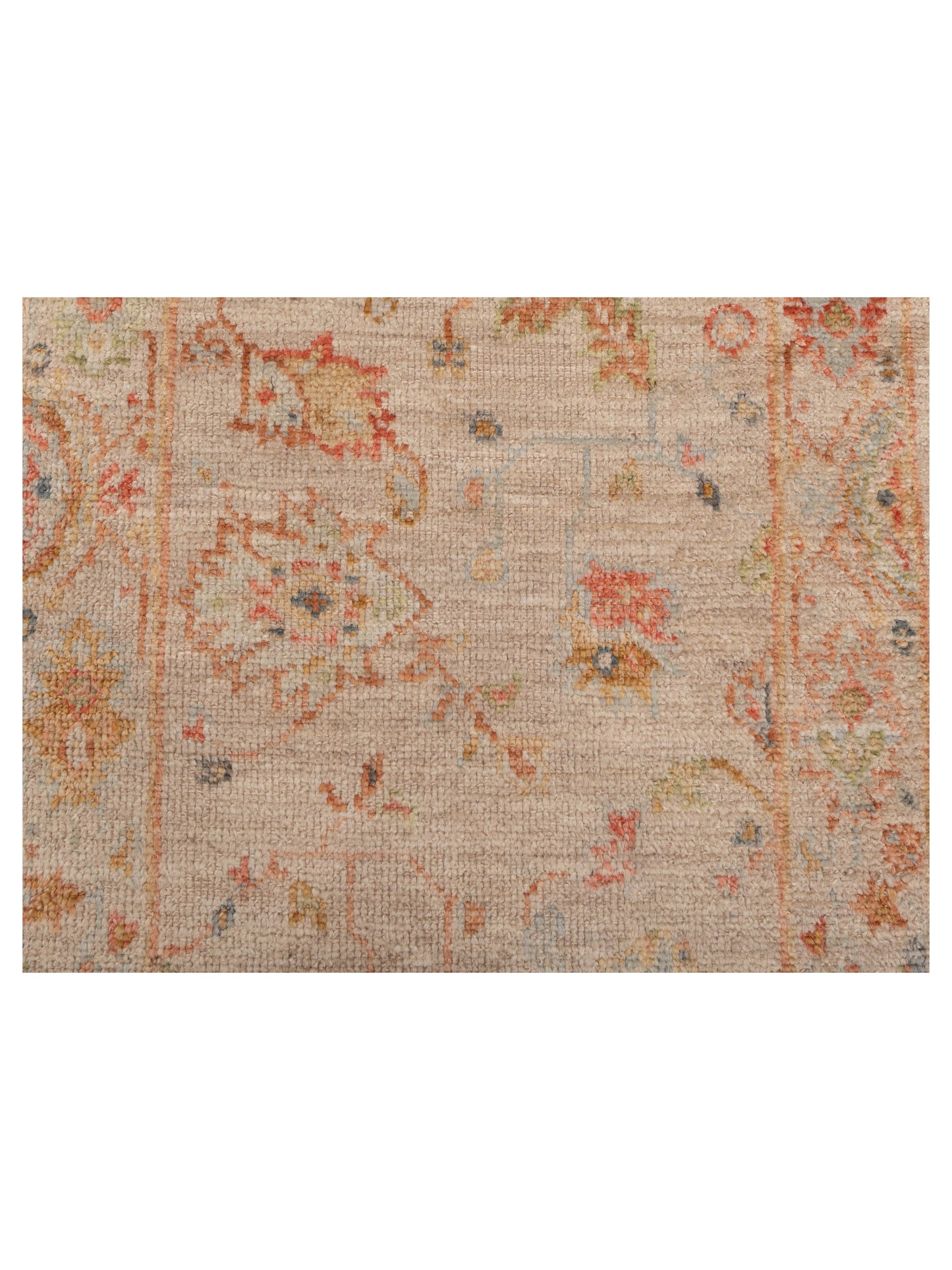 Angora Oushak 150235 Cream Cream 2.7x13.6 Hand Knotted Rug