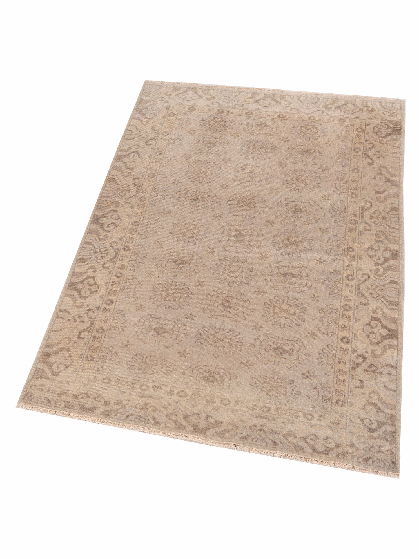 Evren 123395 Silver 4x5.10 Hand Knotted Rug