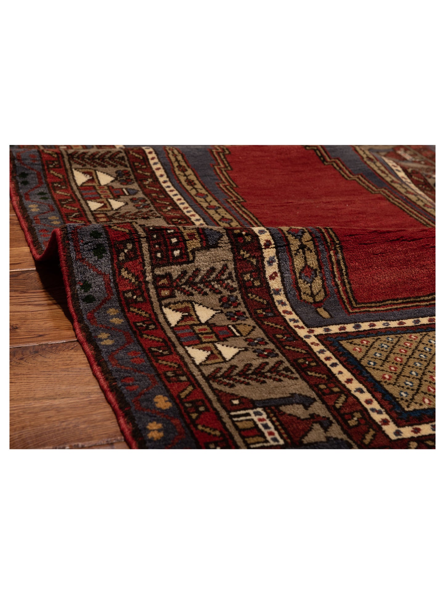 Old Anatolian 148488 Red Silver 3.5x5.11 Hand Knotted Rug