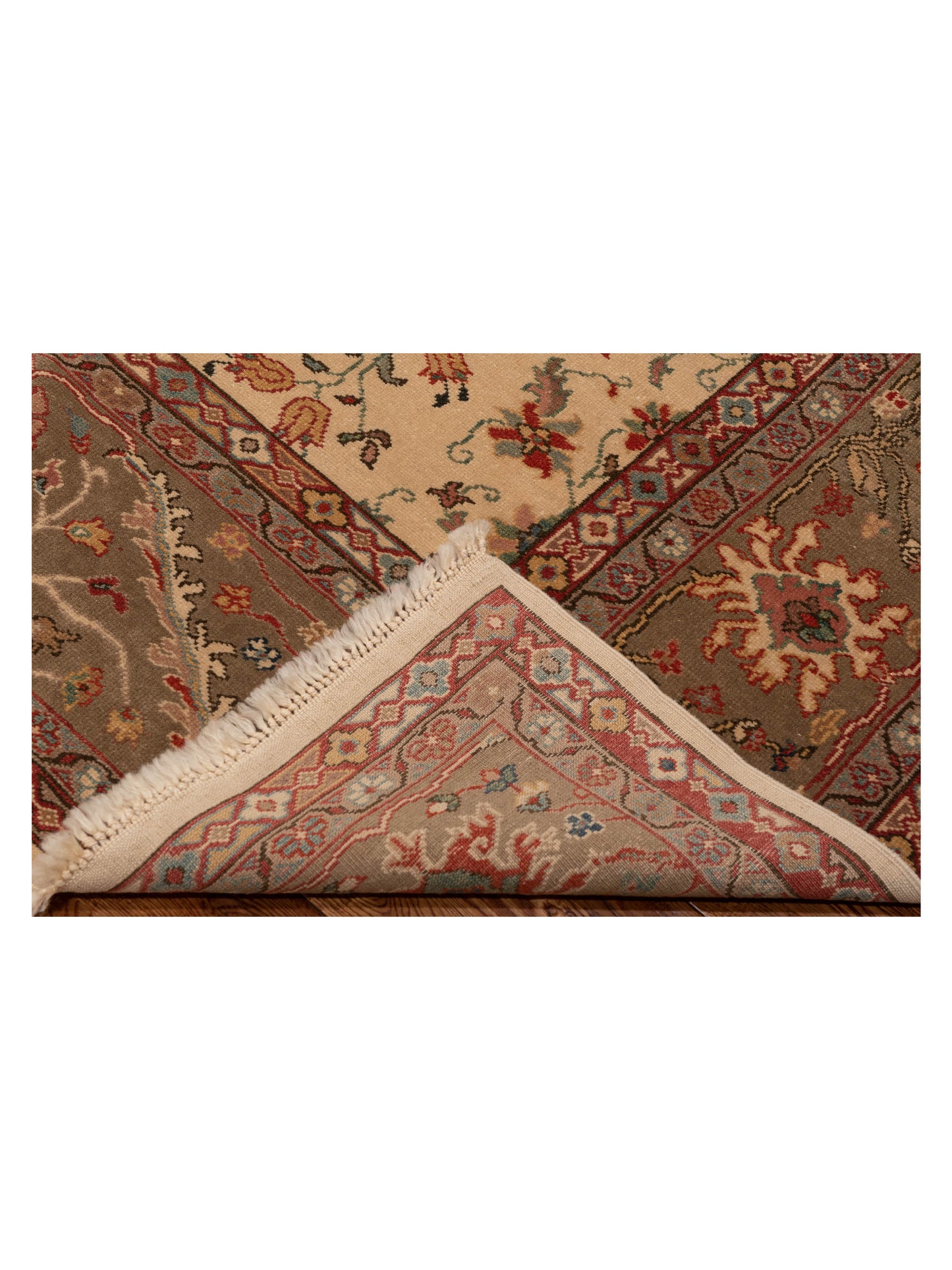 Antique Loom 104523 Ivory Green 10x12.5 Hand Knotted Rug