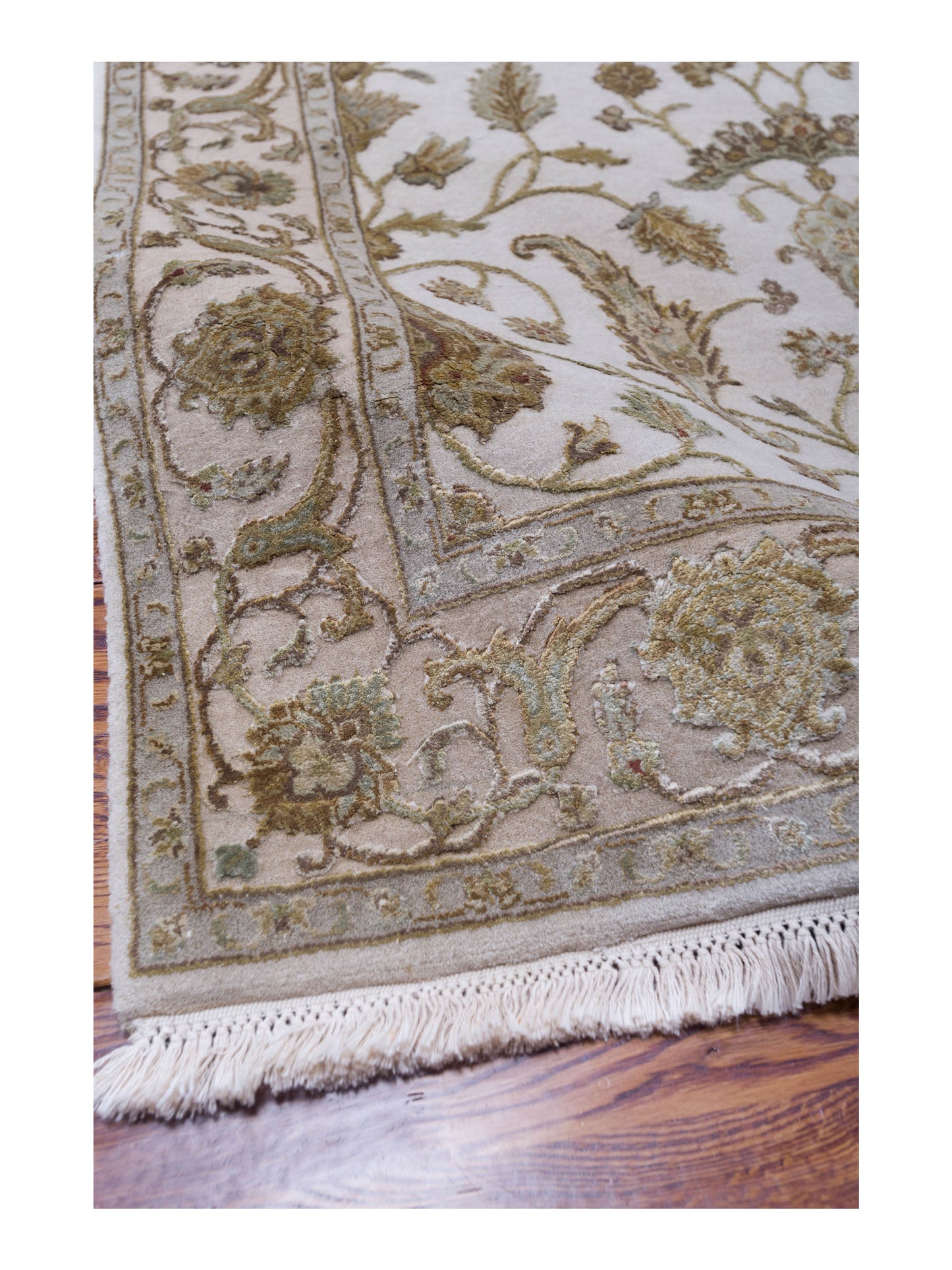 Imperial Silk 122501 Ivory Beige 3.1x5.4 Hand Knotted Rug
