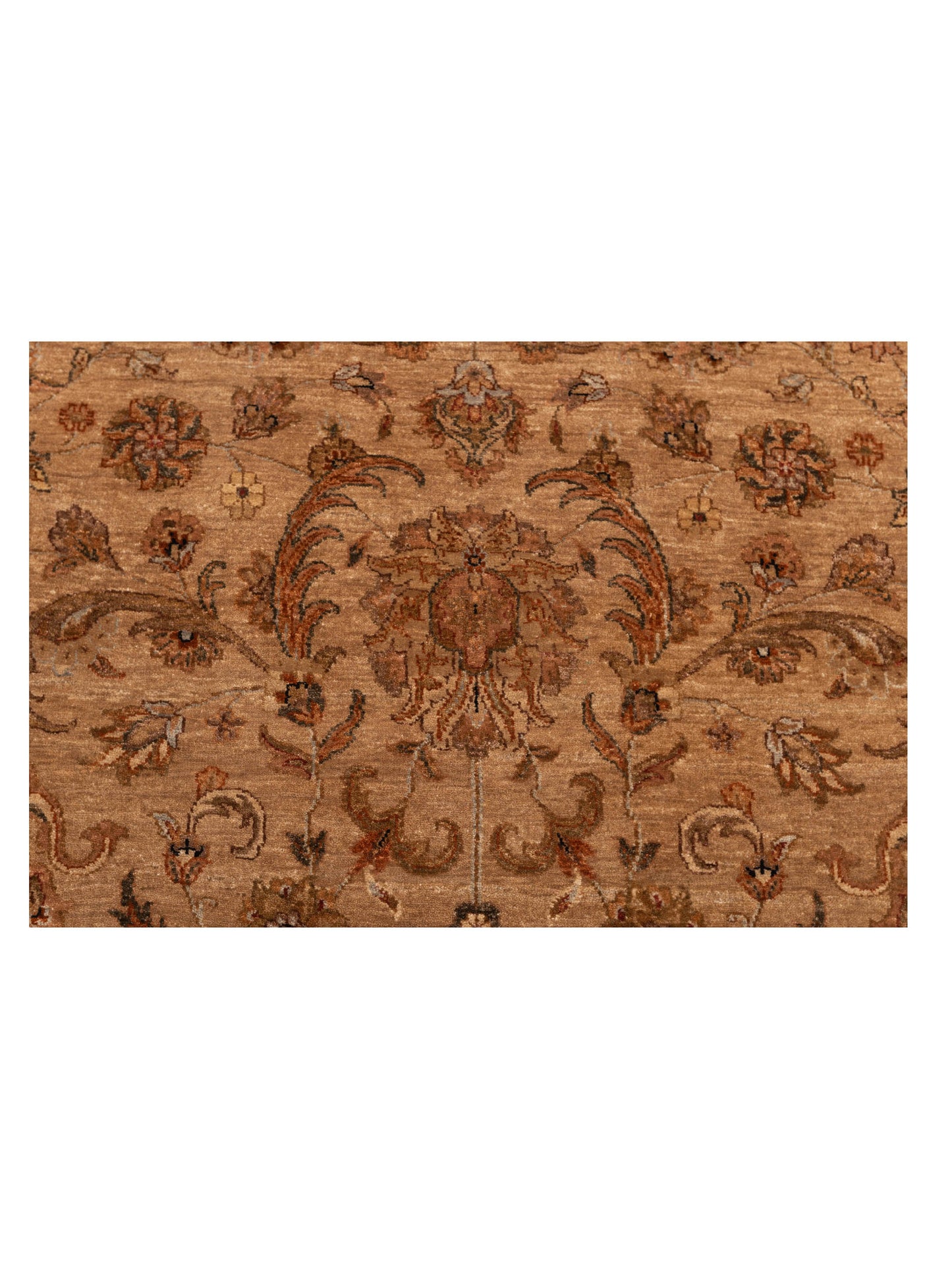 Crown 95320 Camel Brown 8.10x12.3 Hand Knotted Rug