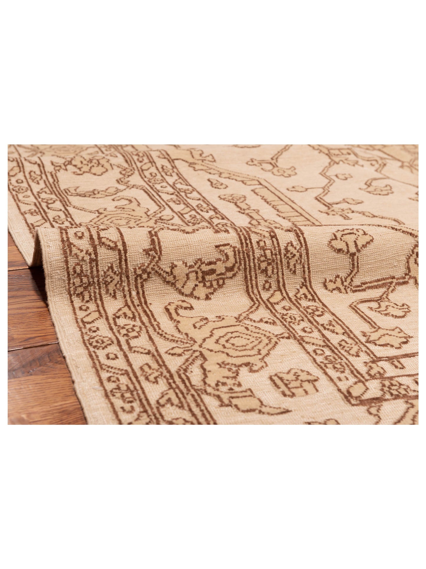 Defne Agate Ivory Brown 6.5x9.1 Hand Knotted Rug