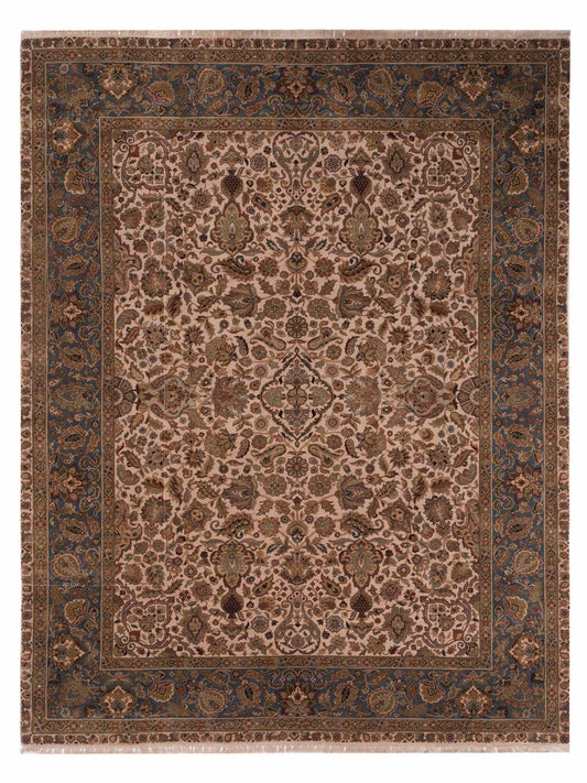 Rajpur Crown  Ivory Teal Transitional